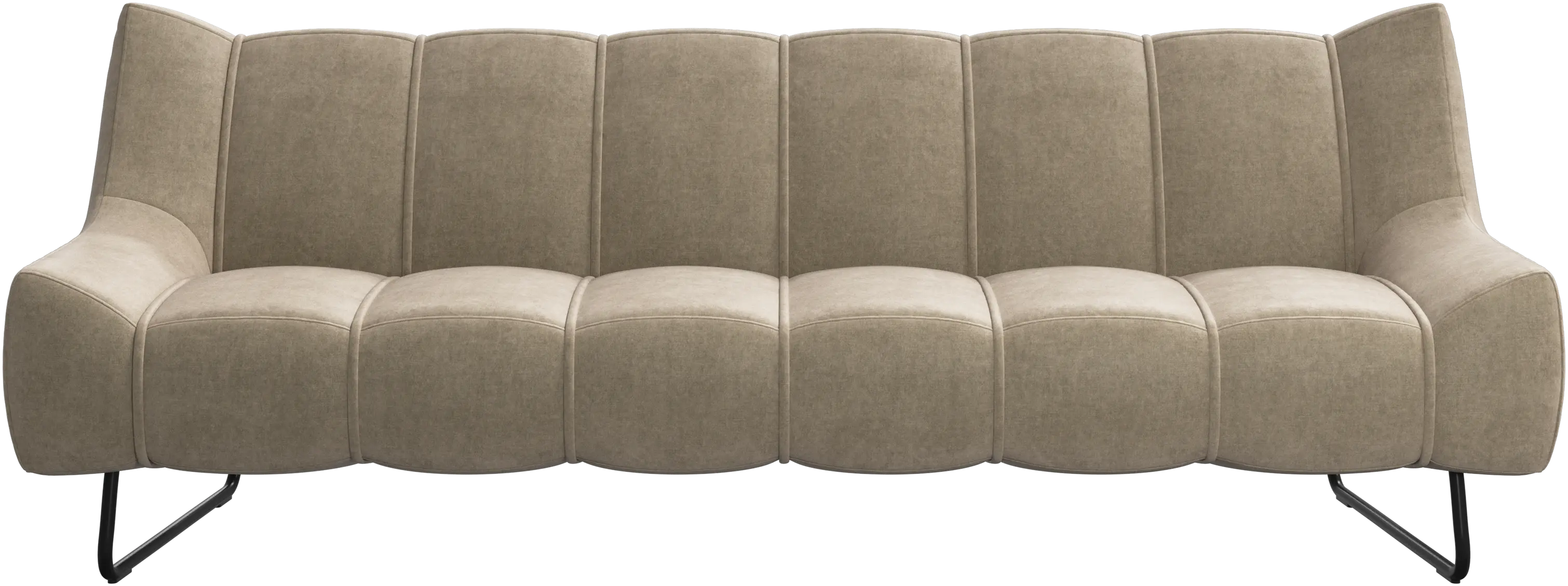 Canapé 3 places Nawabari, pied haut