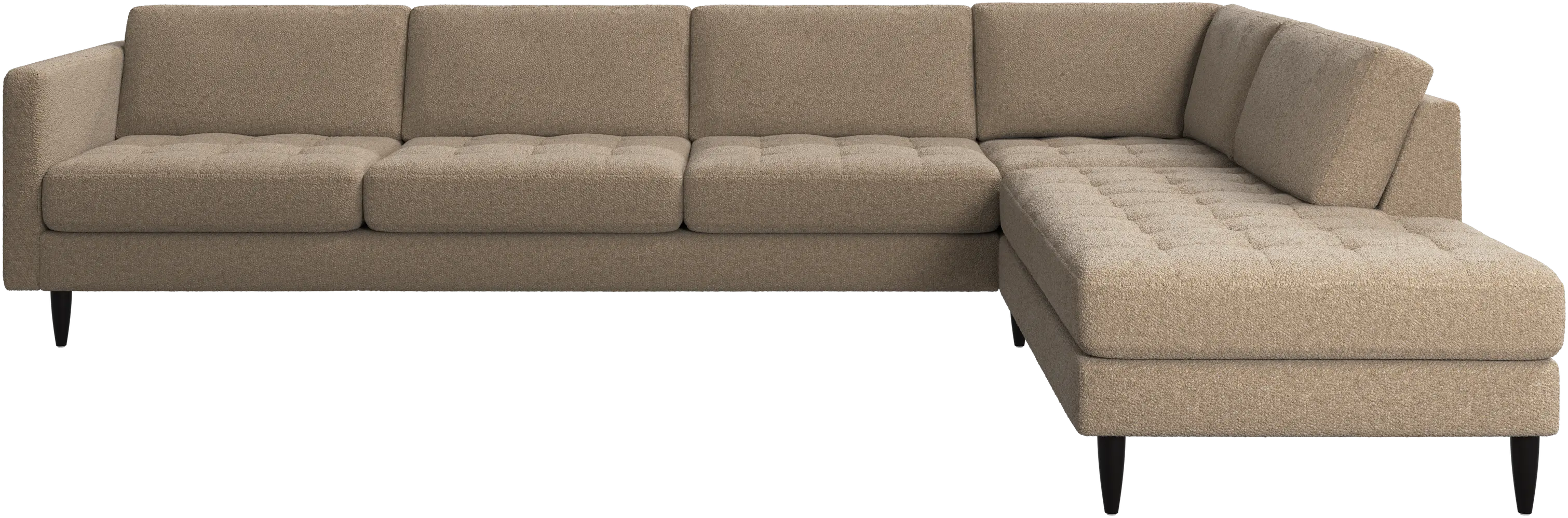 Osaka corner sofa with lounging unit, tufted seat