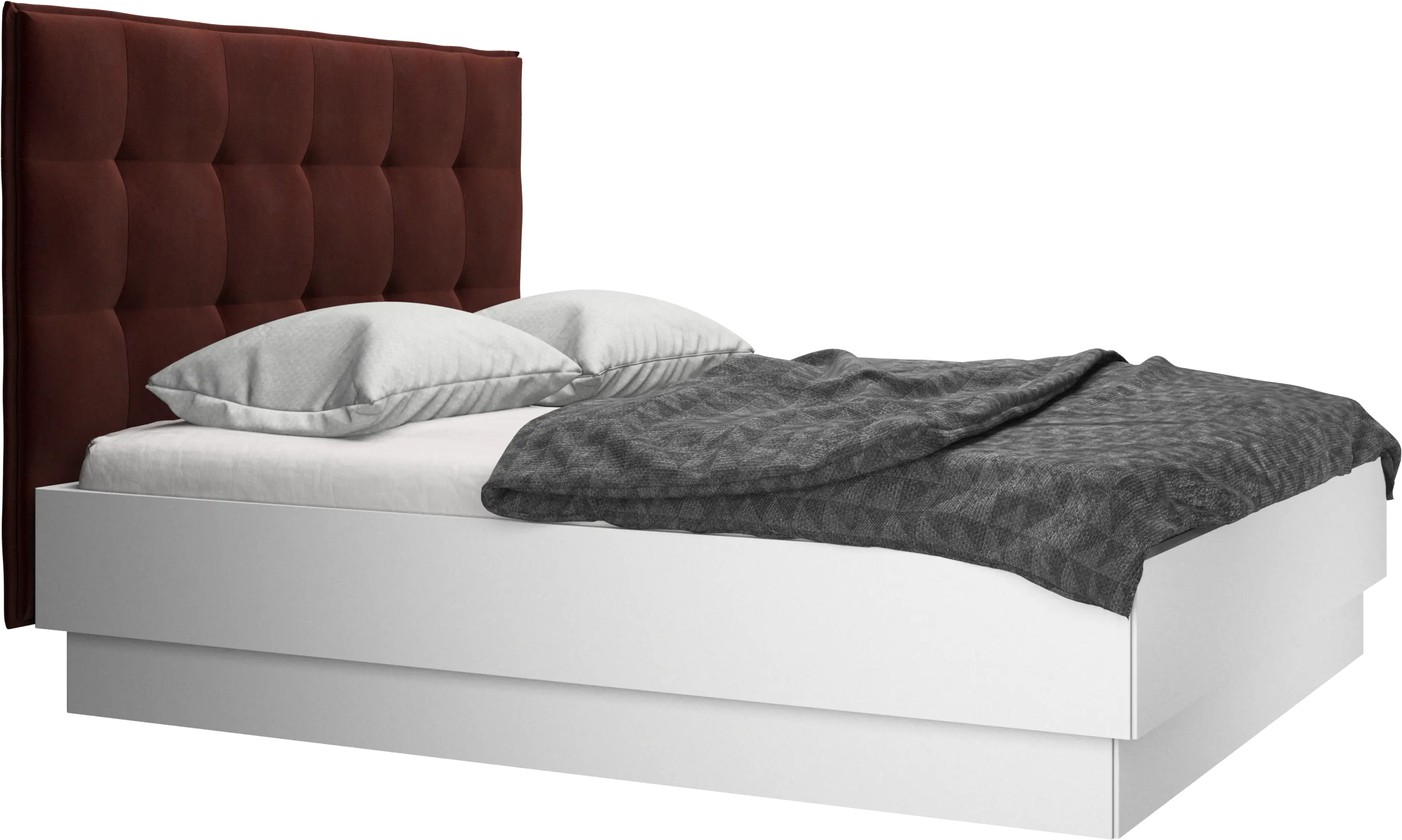Lugano storage bed with lift-up frame and slats, excl. mattress