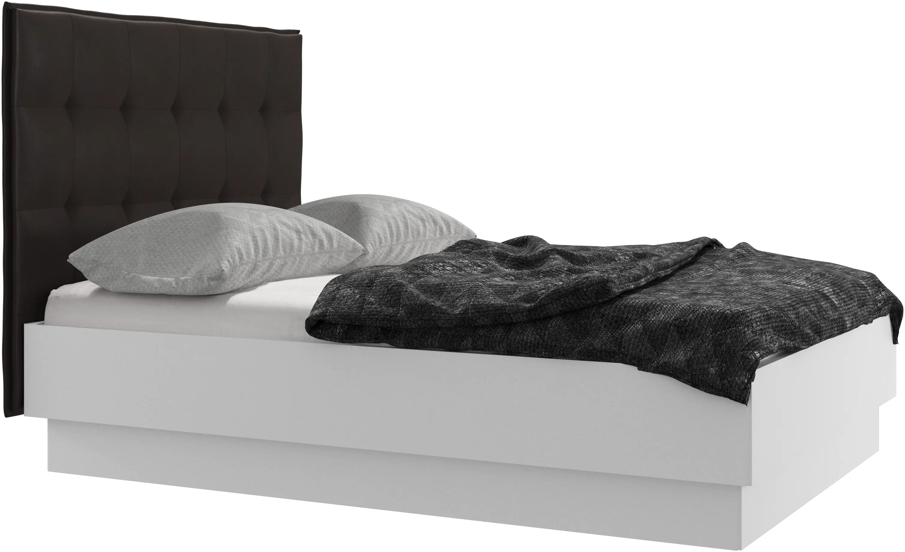 Lugano storage bed with lift-up frame and slats, excl. mattress