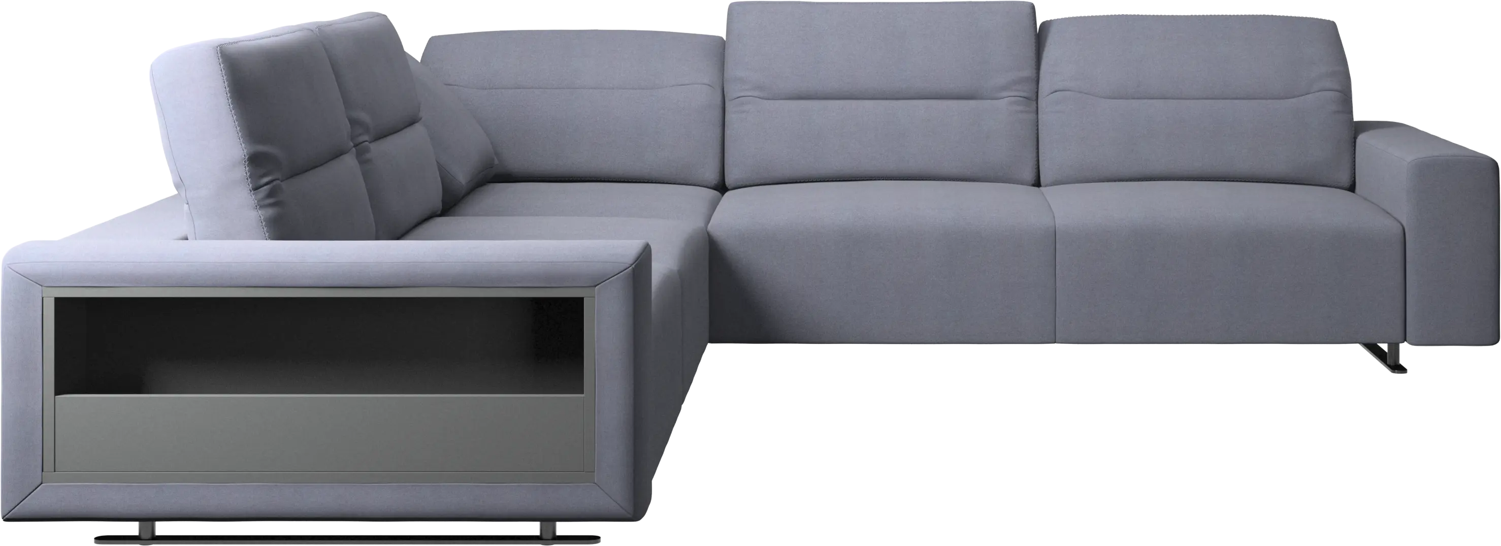 Hampton corner sofa with adjustable back and storage