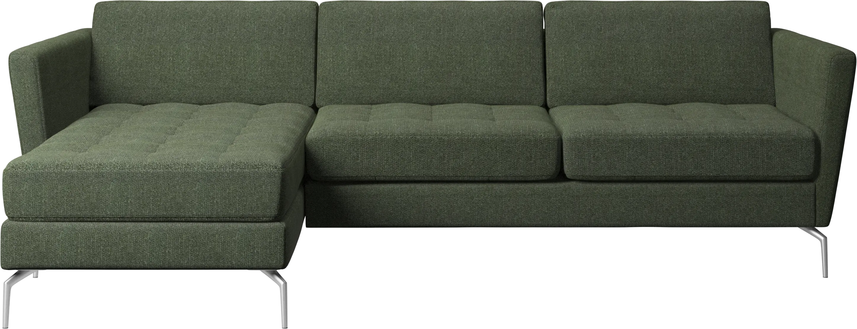 Osaka sofa with resting unit, tufted seat