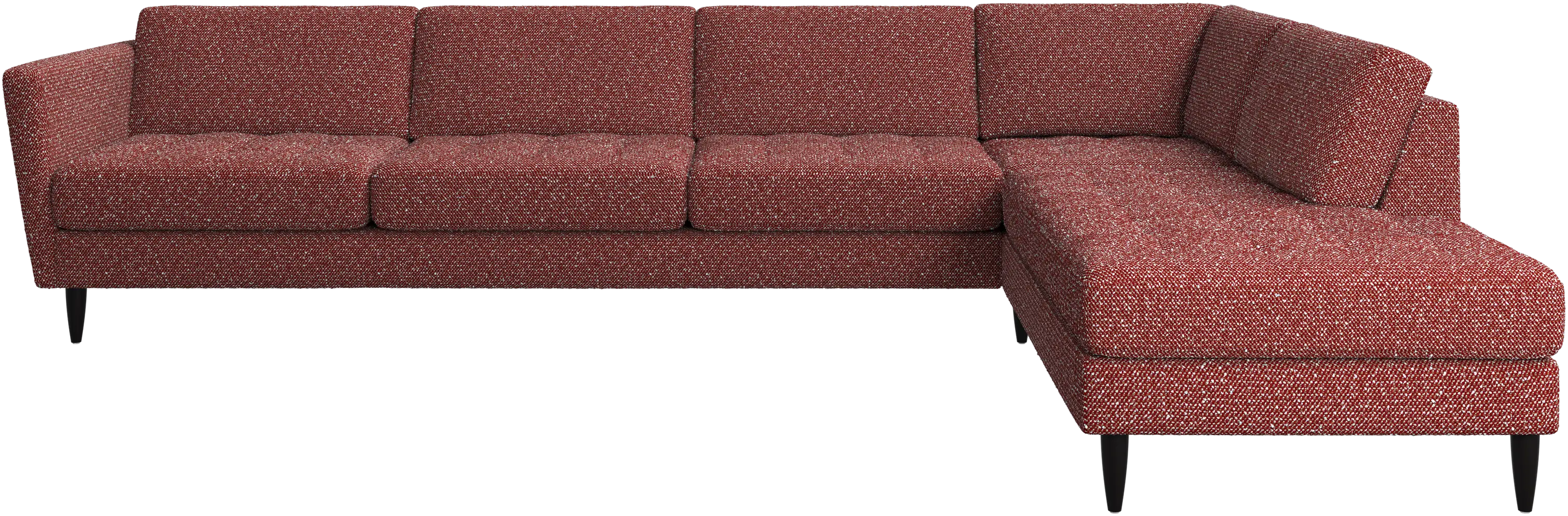 Osaka corner sofa with lounging unit, tufted seat