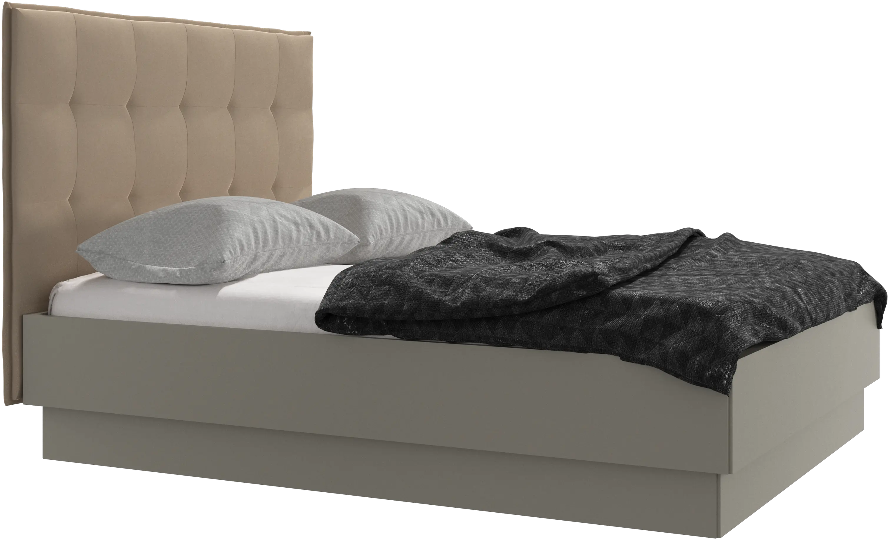 Lugano storage bed with lift-up frame and slats, excl. mattress