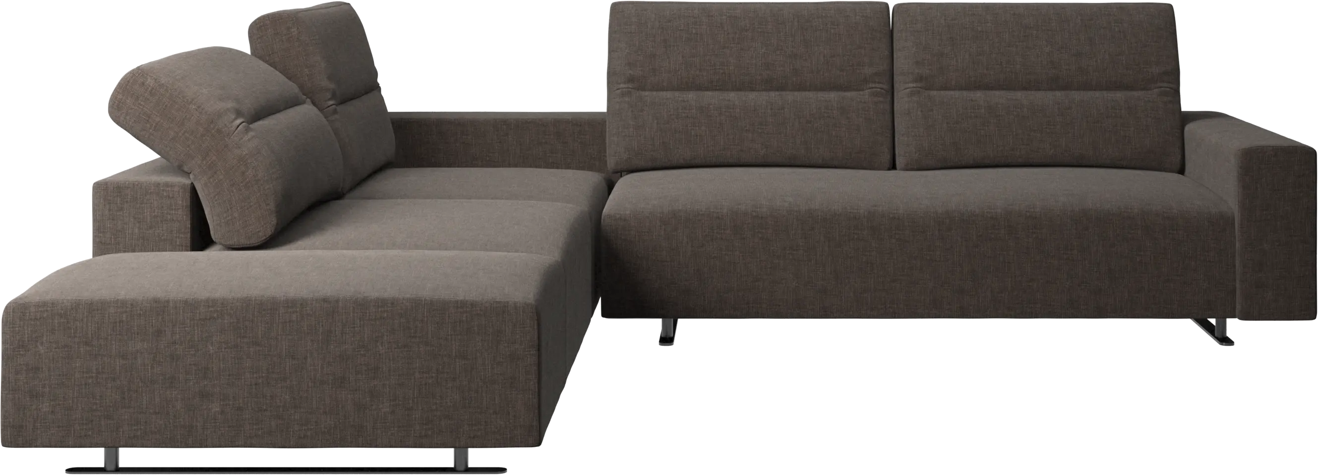 Hampton corner sofa with adjustable back and lounging unit