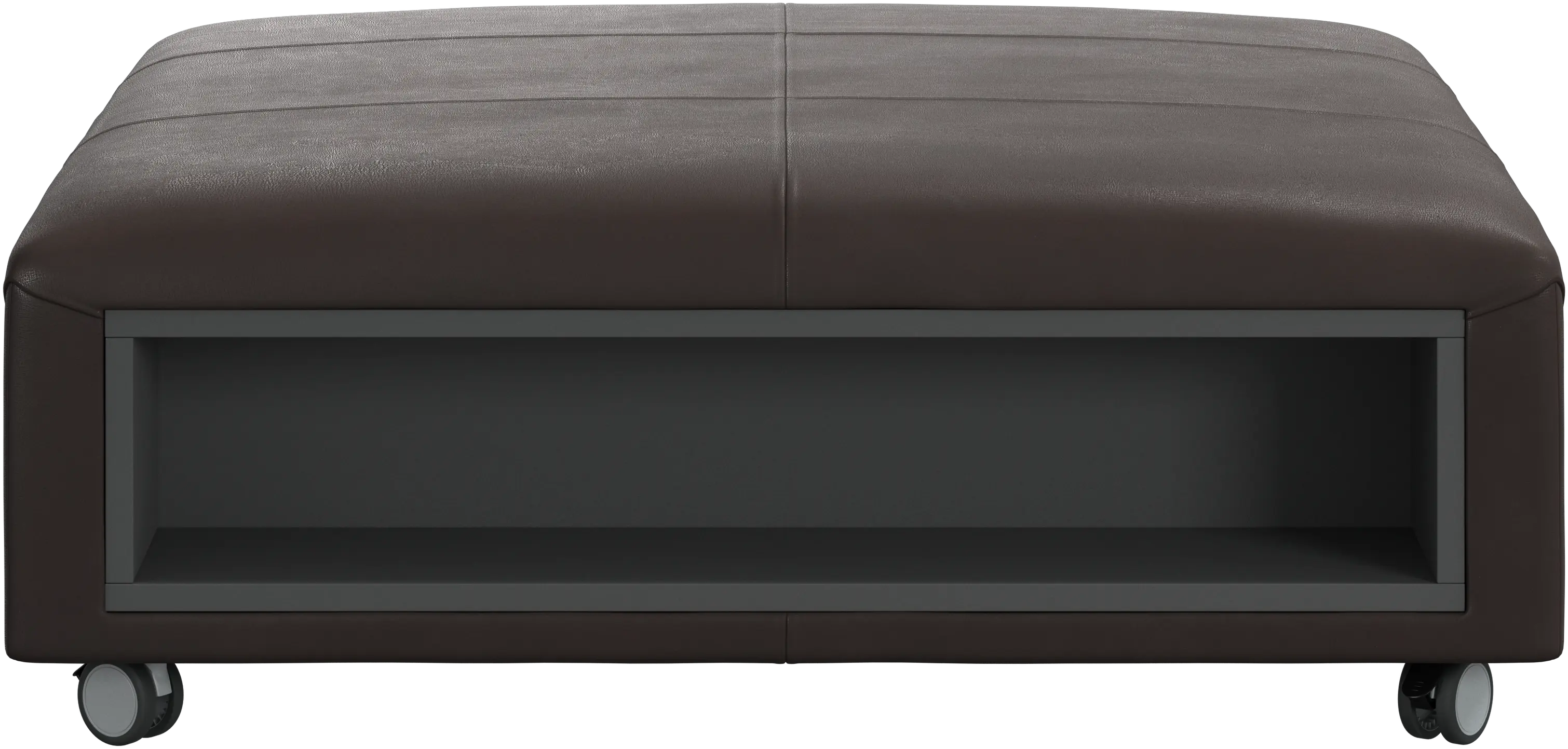 Hampton footstool on wheels with storage left and right sides