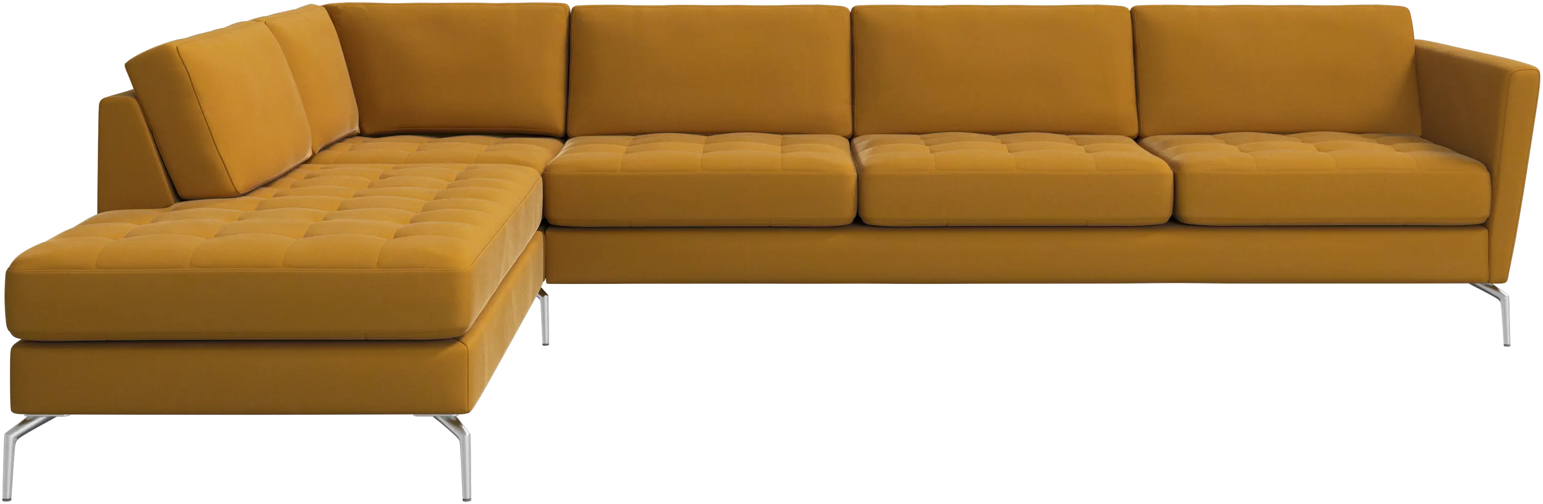 Osaka corner sofa with lounging unit, tufted seat