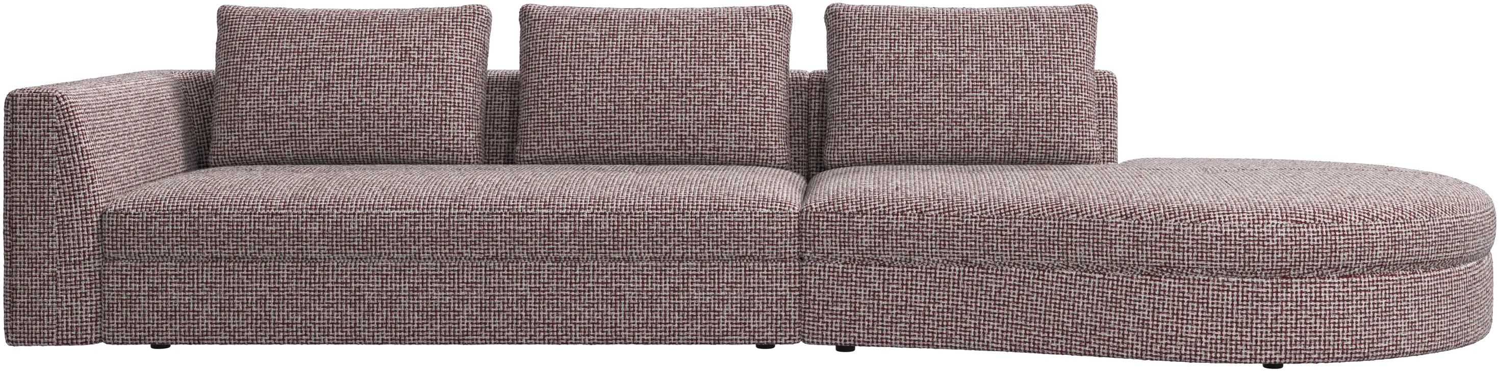 Bergamo sofa with round lounging unit,right