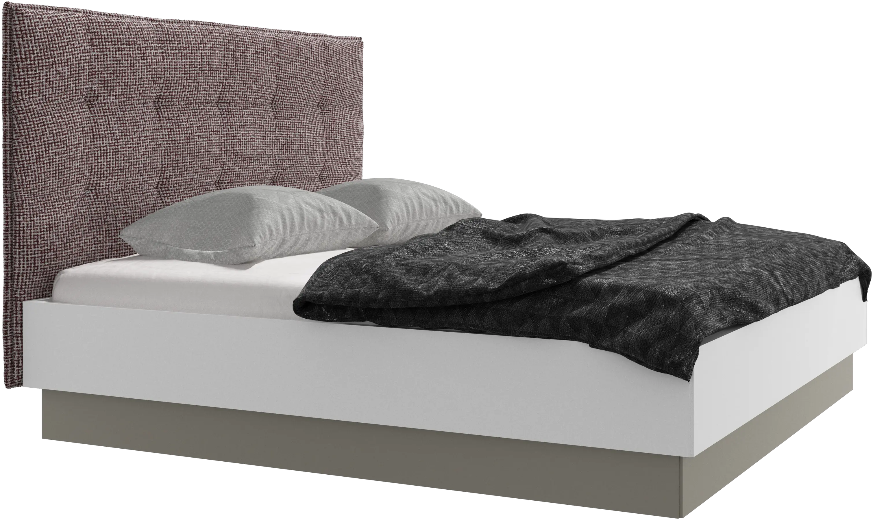 Cama con canapé Lugano, estructura elevable y tablado, no incluye colchón
