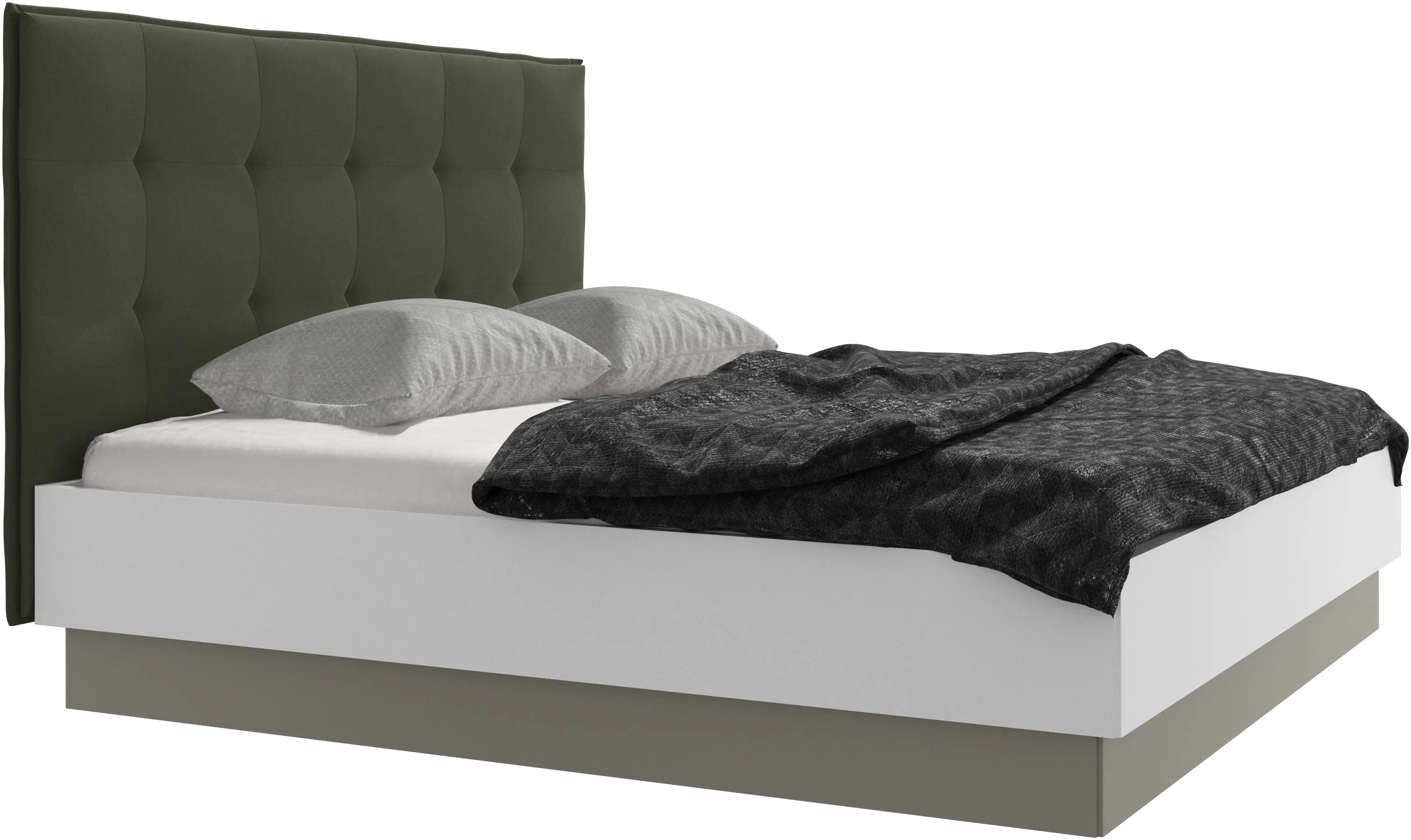 Lugano storage bed with lift-up frame and slats, excl. mattress