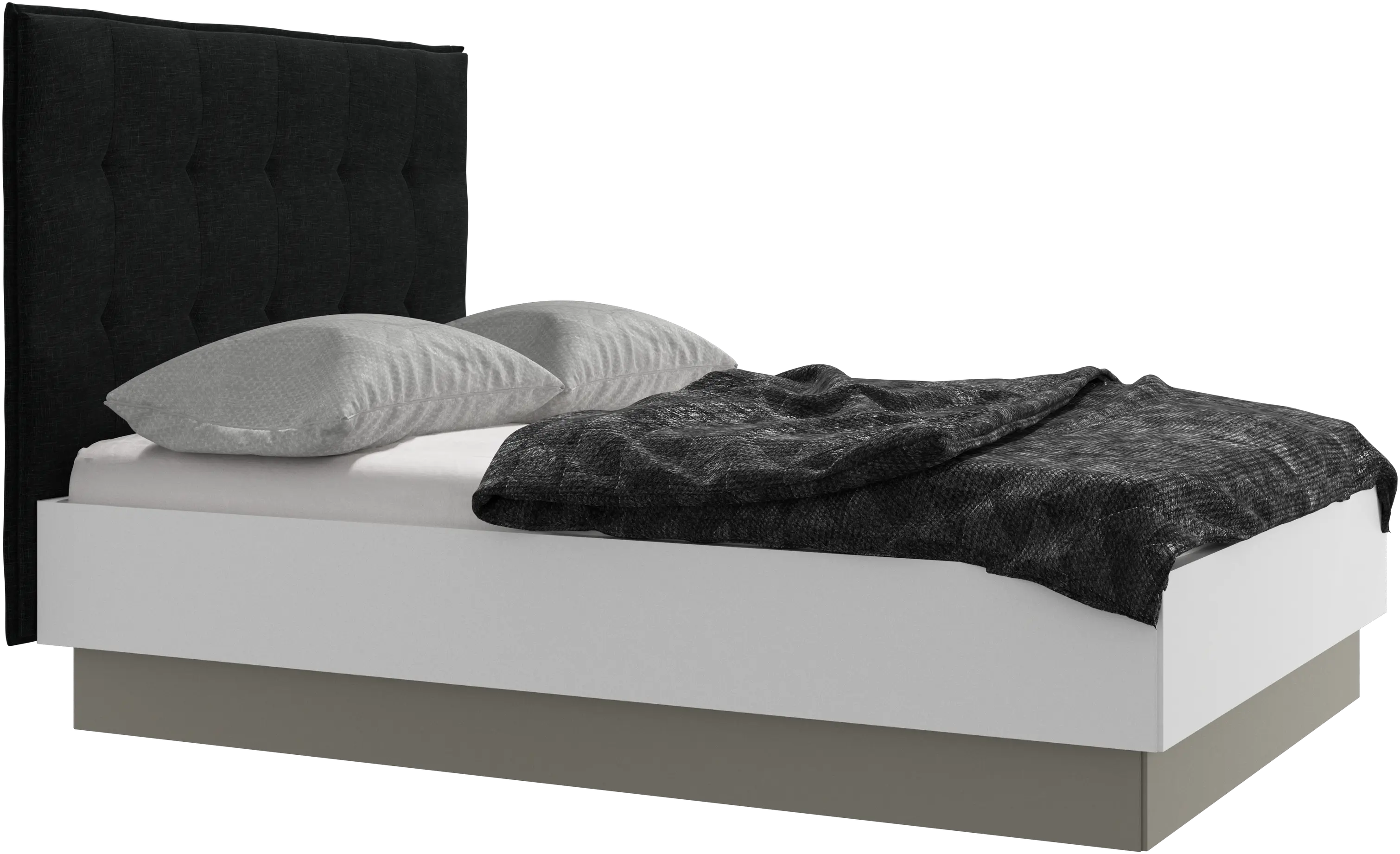 Lugano storage bed with lift-up frame and slats, excl. mattress