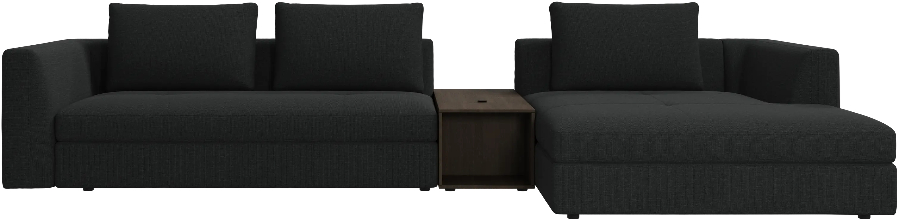 Bergamo chaise longue sofa with storage