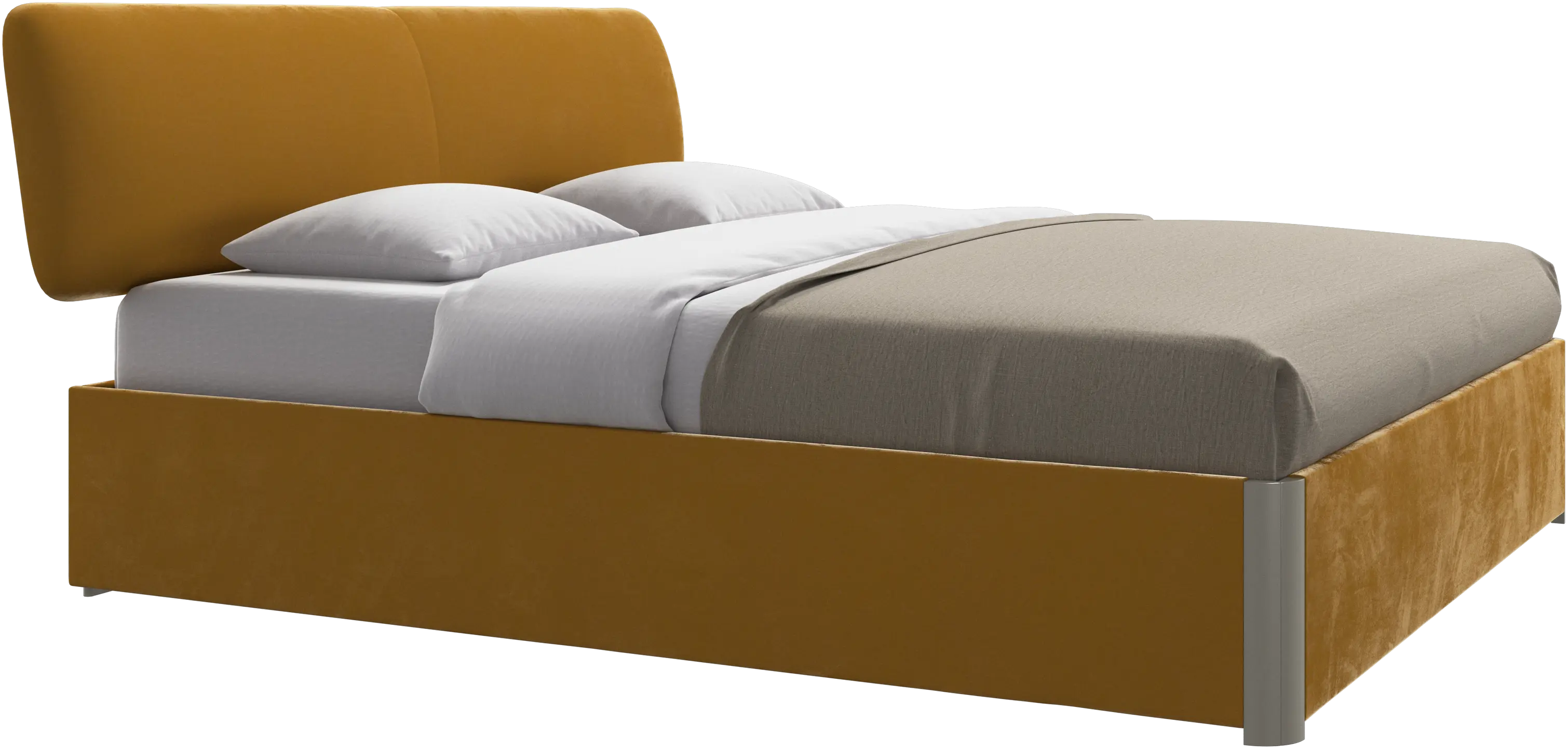Element cama, cabecero montado en la cama, con láminas, excl. colchón