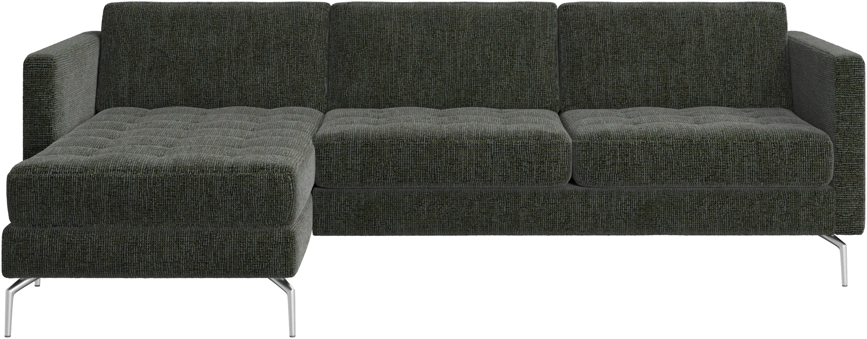Osaka sofa with resting unit, tufted seat