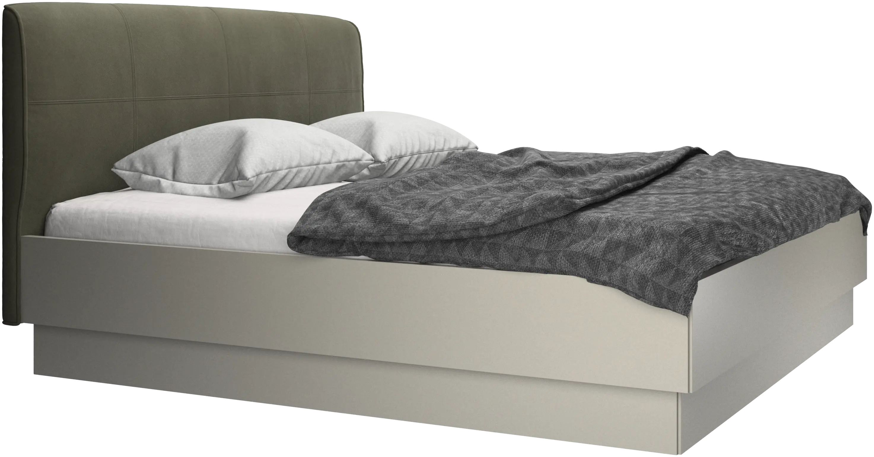 Houston, upholstered bed with storage
