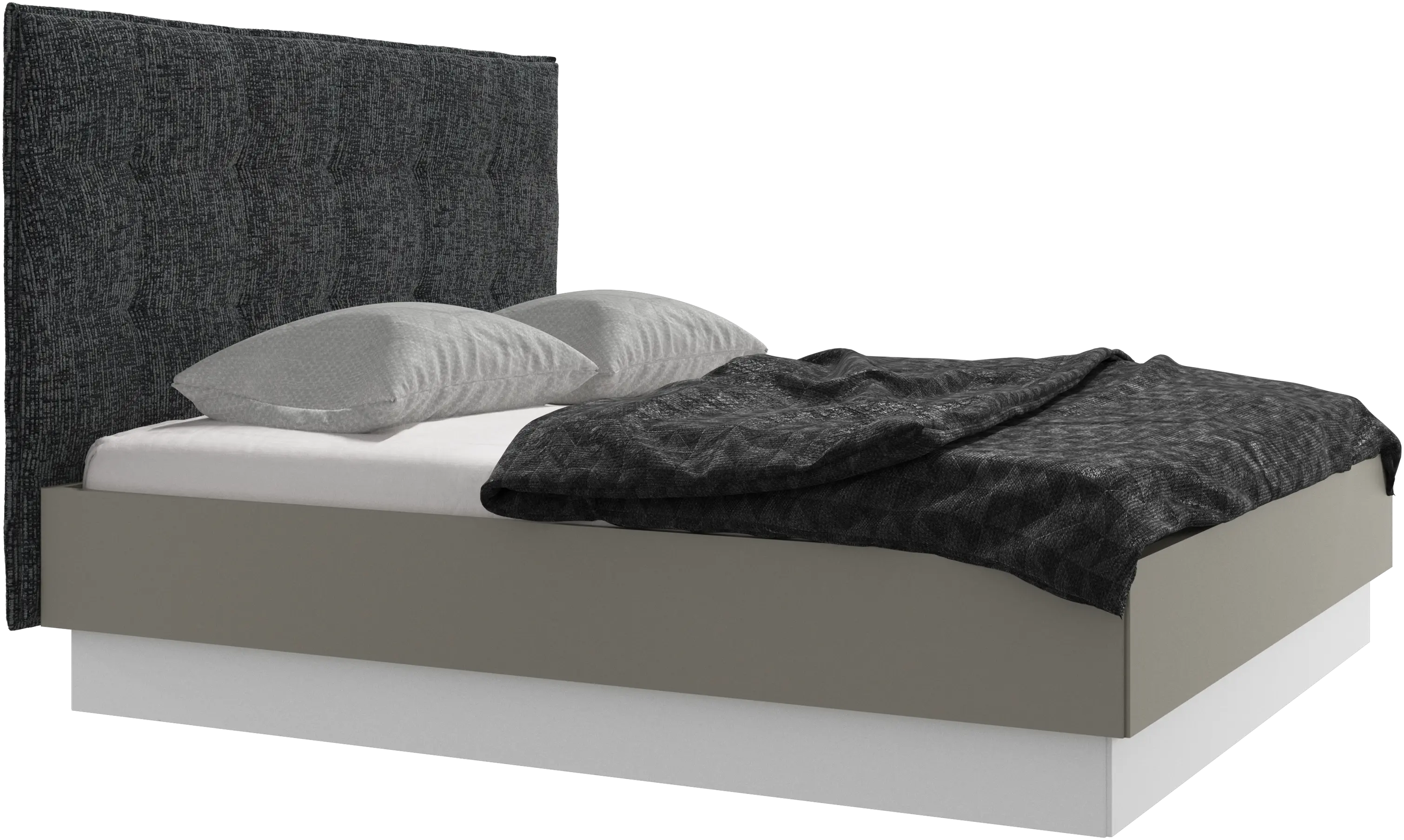 Lugano storage bed with lift-up frame and slats, excl. mattress