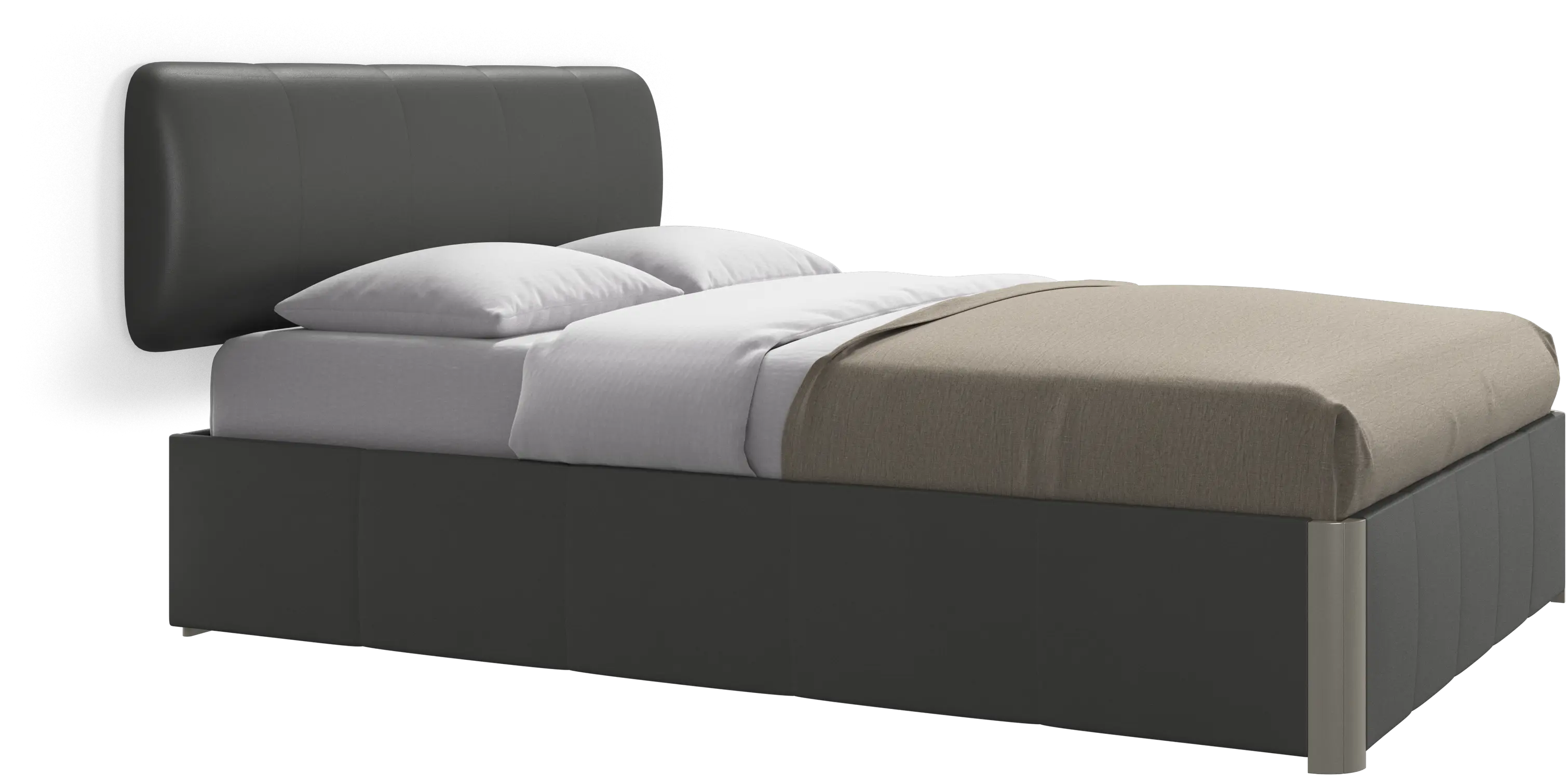 Element bed, wall-mounted headboard, with slats, excl. mattress