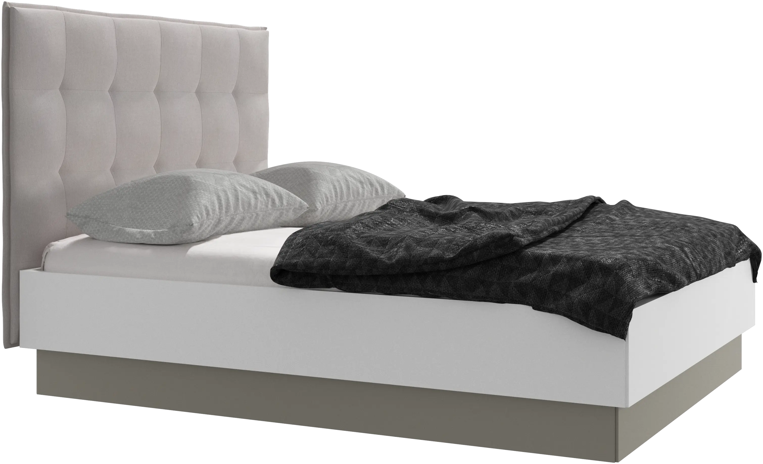 Lugano storage bed with lift-up frame and slats, excl. mattress