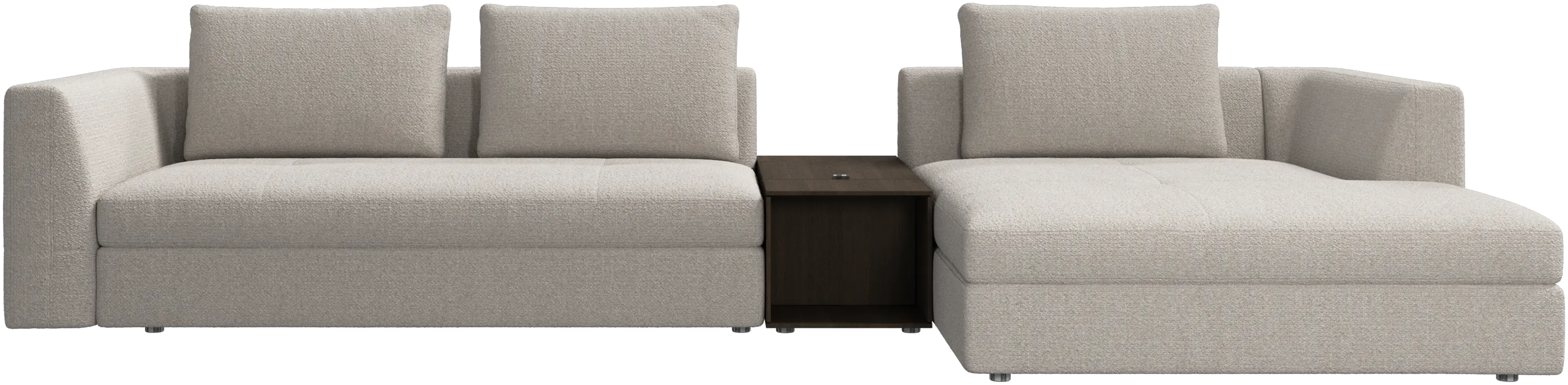 Bergamo chaise longue sofa with storage
