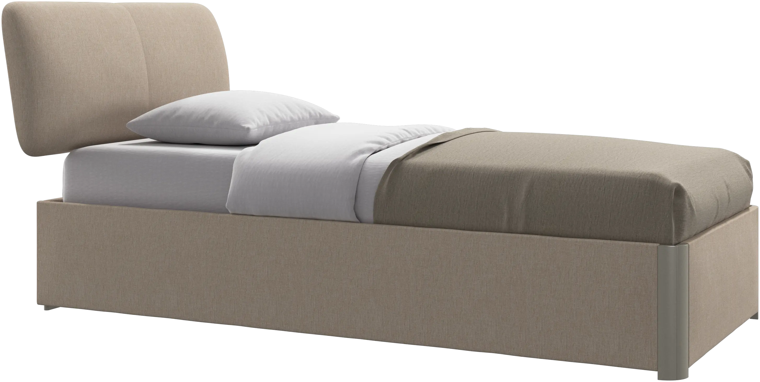 Element bed, bed-mounted headboard, with slats and storage solution, excl. mattress