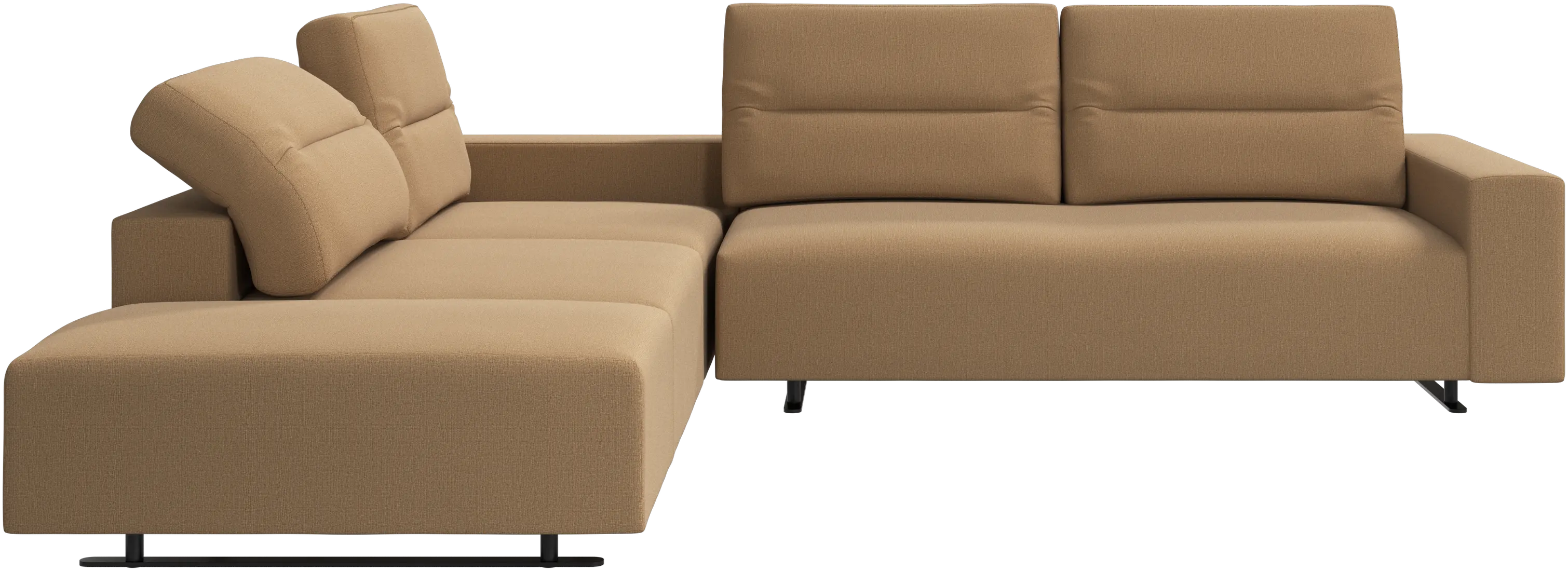 Hampton corner sofa with adjustable back and lounging unit