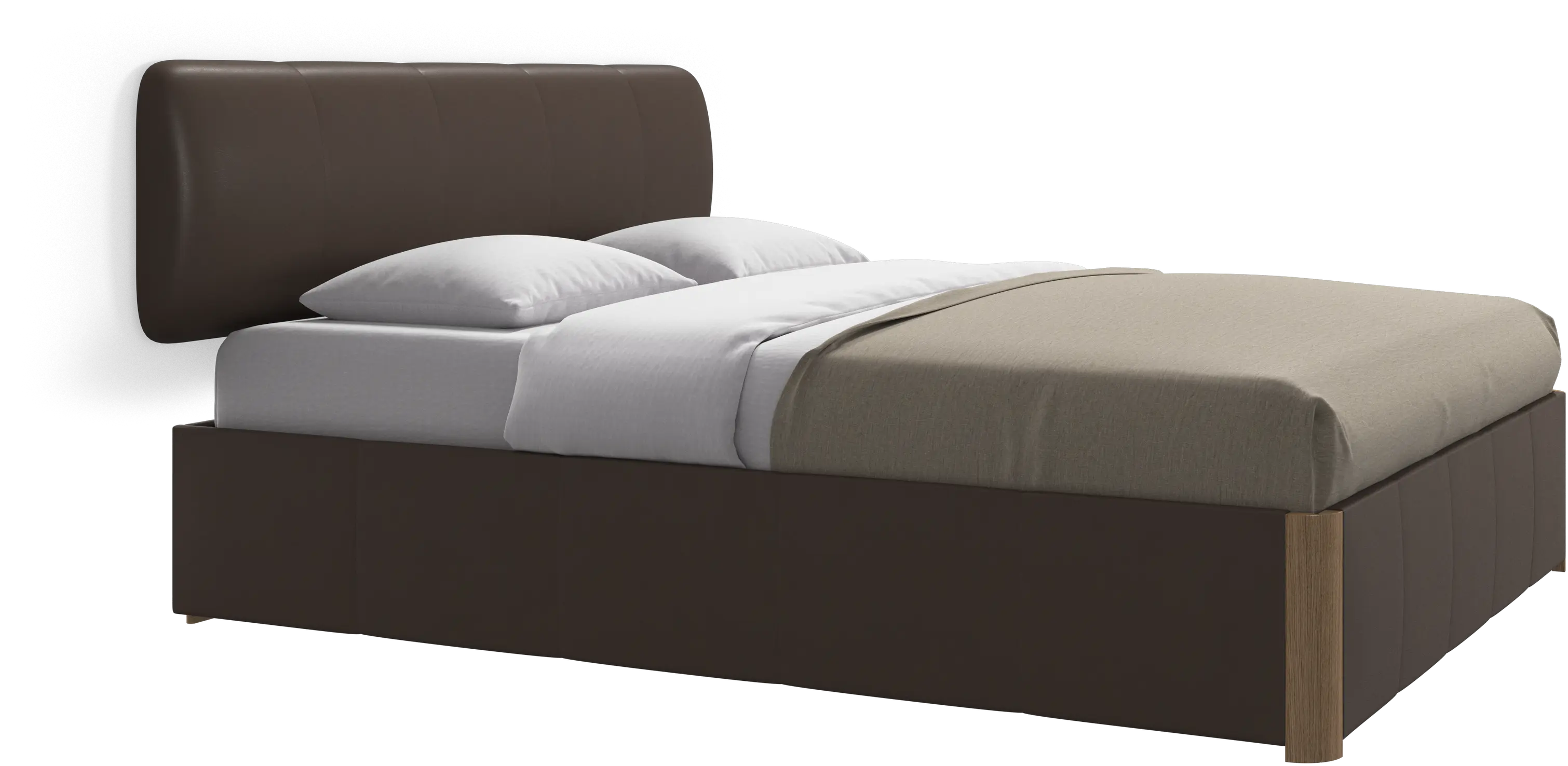 Element bed, wall-mounted headboard, with slats, excl. mattress