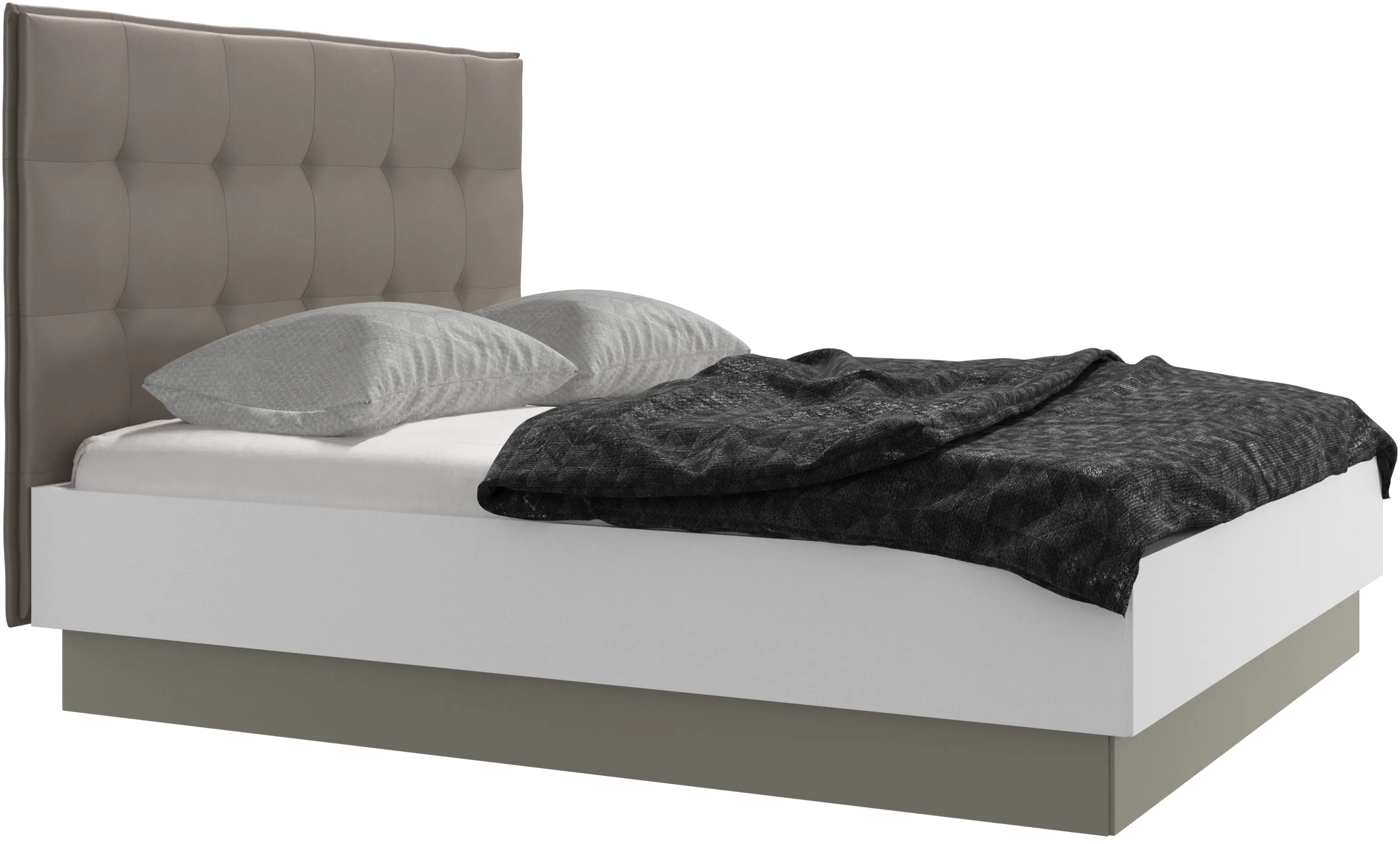 Lugano storage bed with lift-up frame and slats, excl. mattress