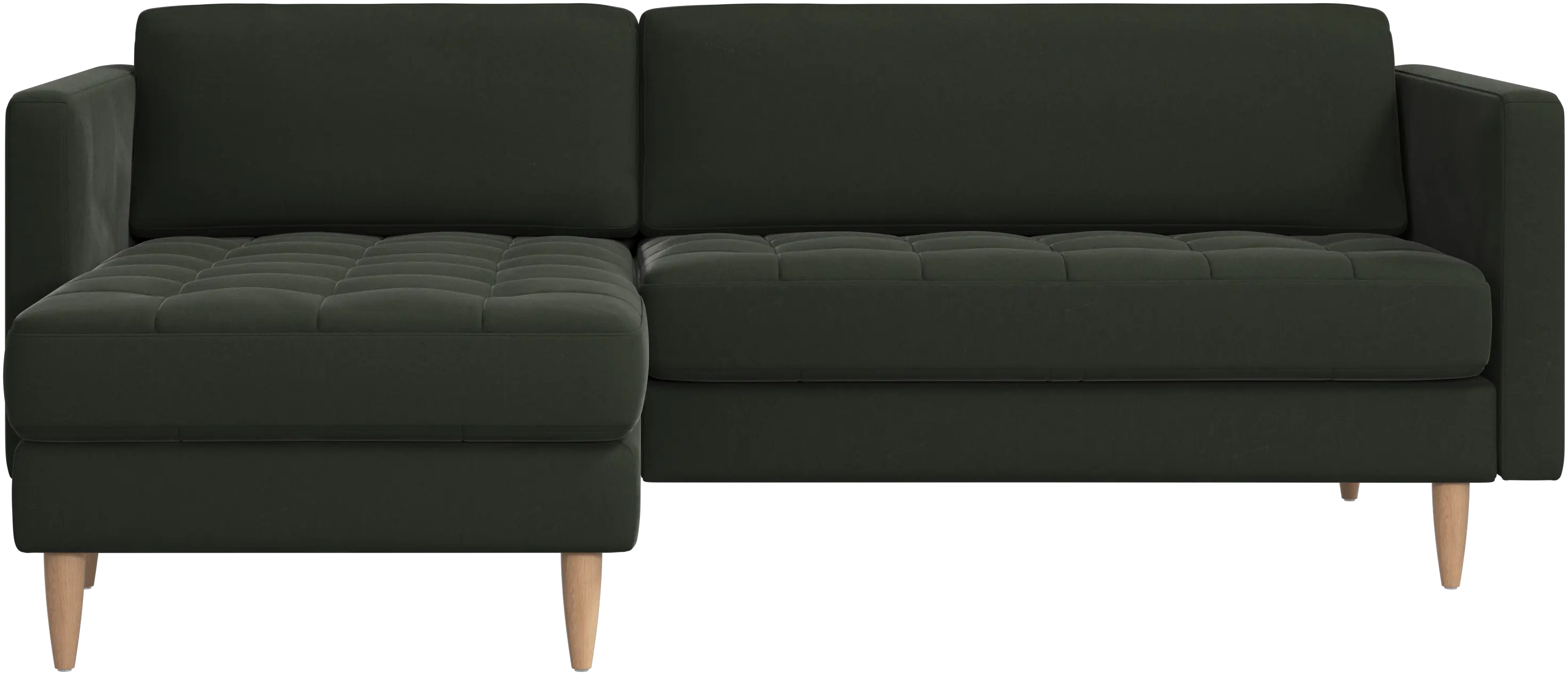 Osaka sofa with resting unit, tufted seat