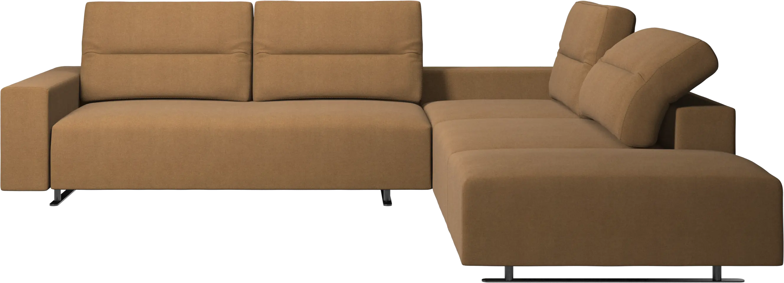 Hampton corner sofa with adjustable back and lounging unit