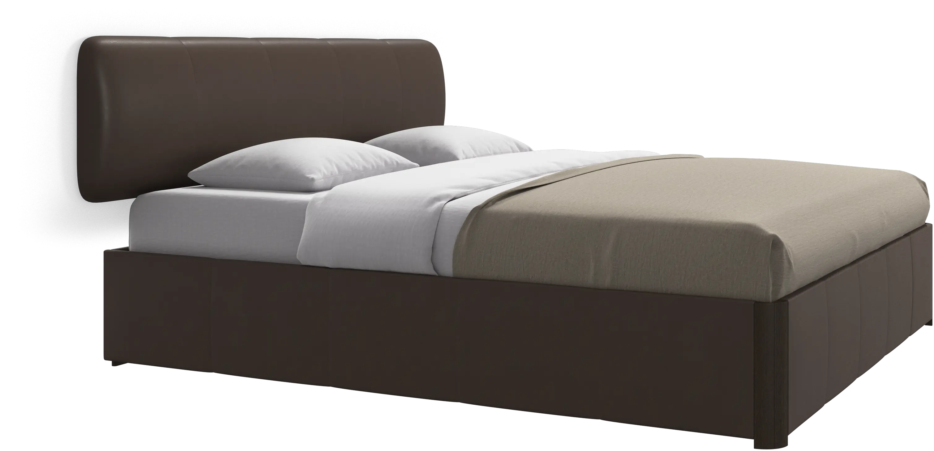 Element bed, wall-mounted headboard, with slats, excl. mattress