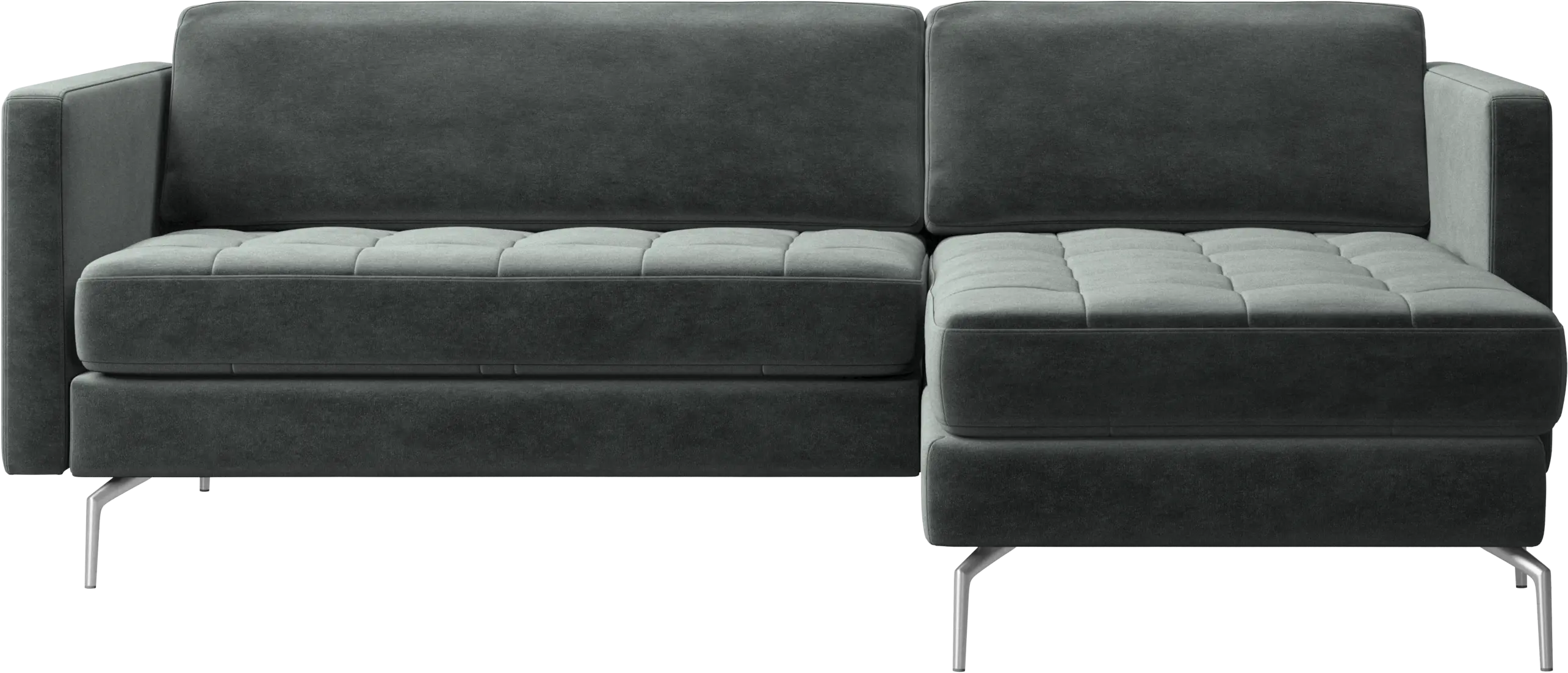 Osaka sofa with resting unit, tufted seat