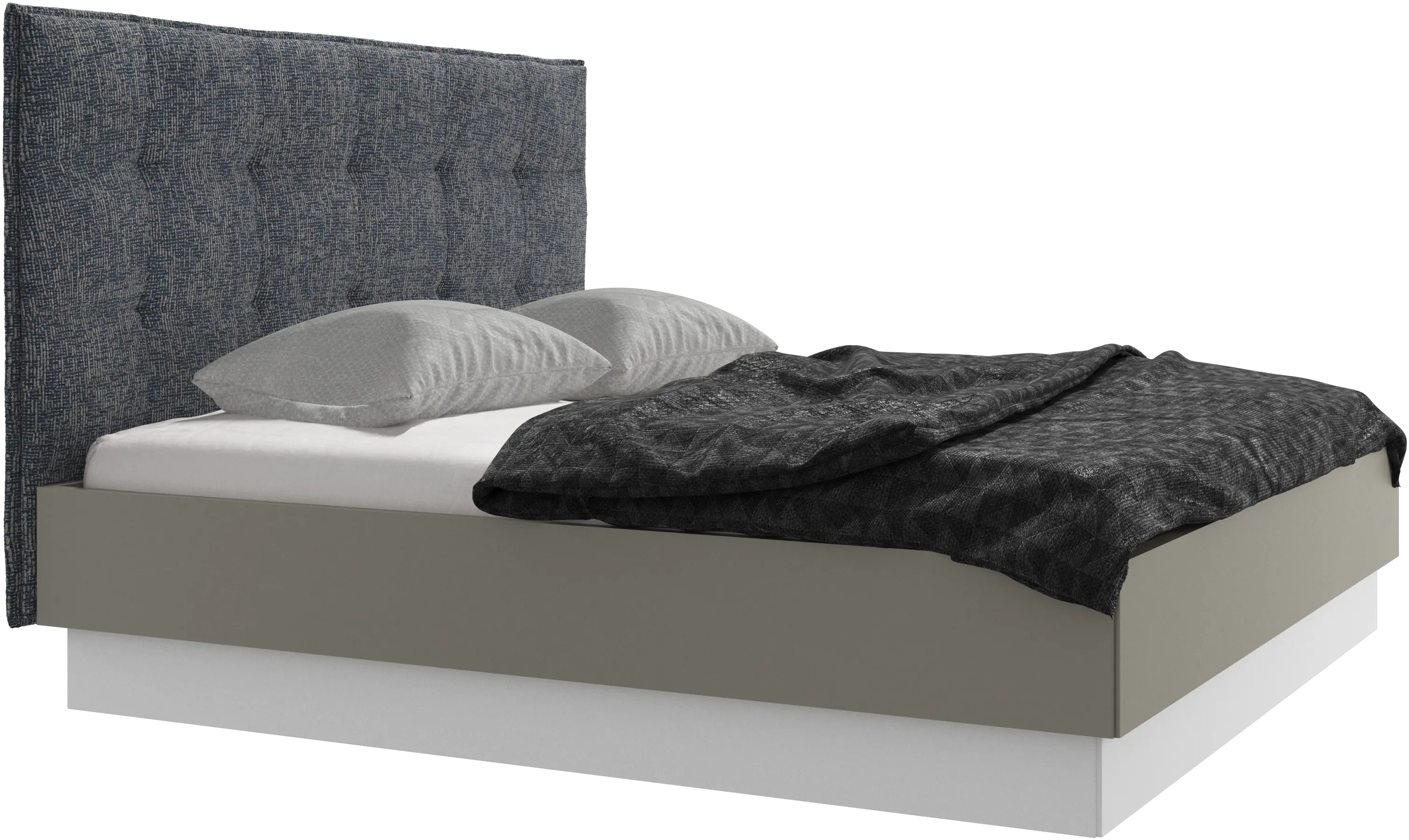 Lugano storage bed with lift-up frame and slats, excl. mattress