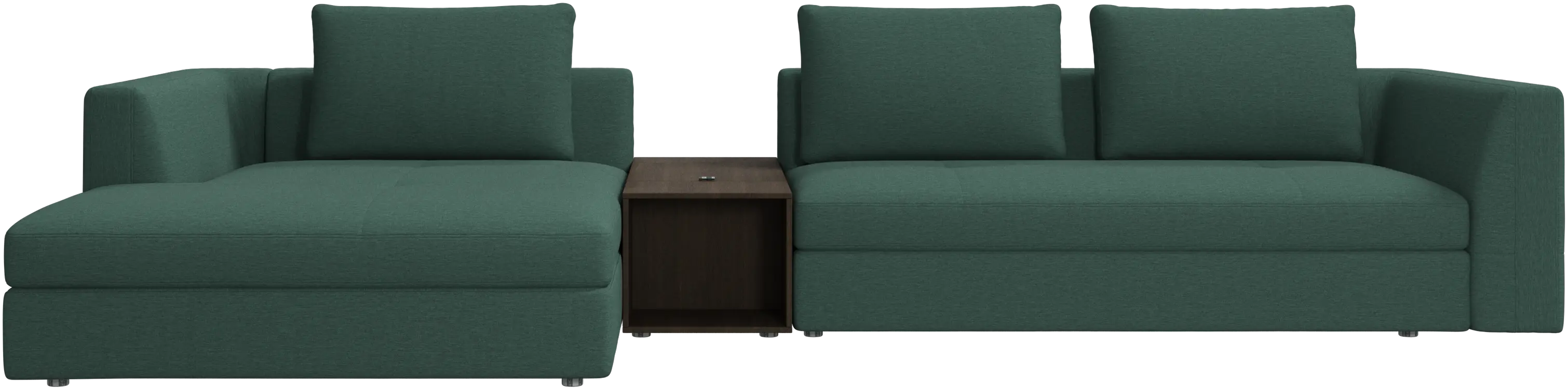 Bergamo chaise longue sofa with storage