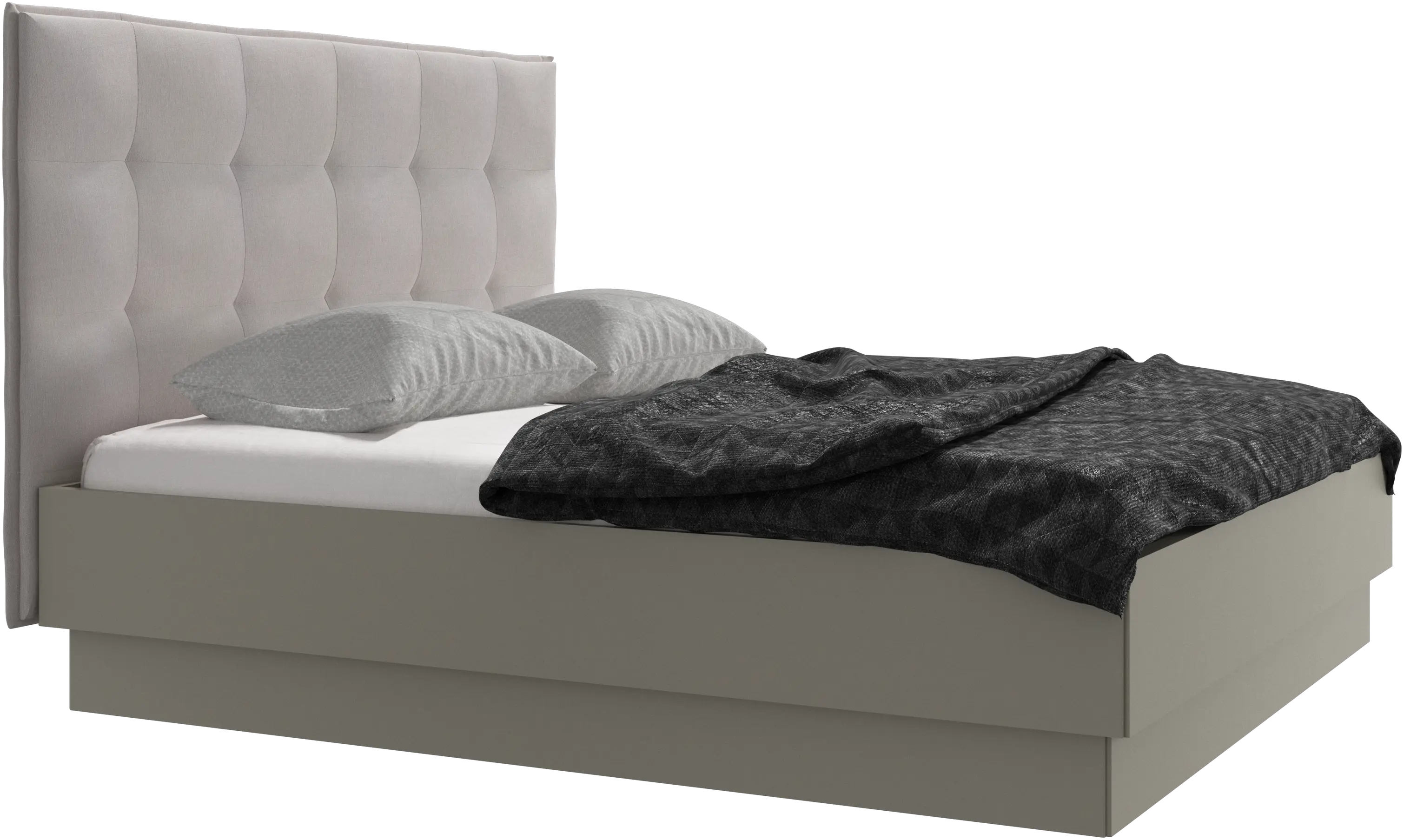 Lugano storage bed with lift-up frame and slats, excl. mattress