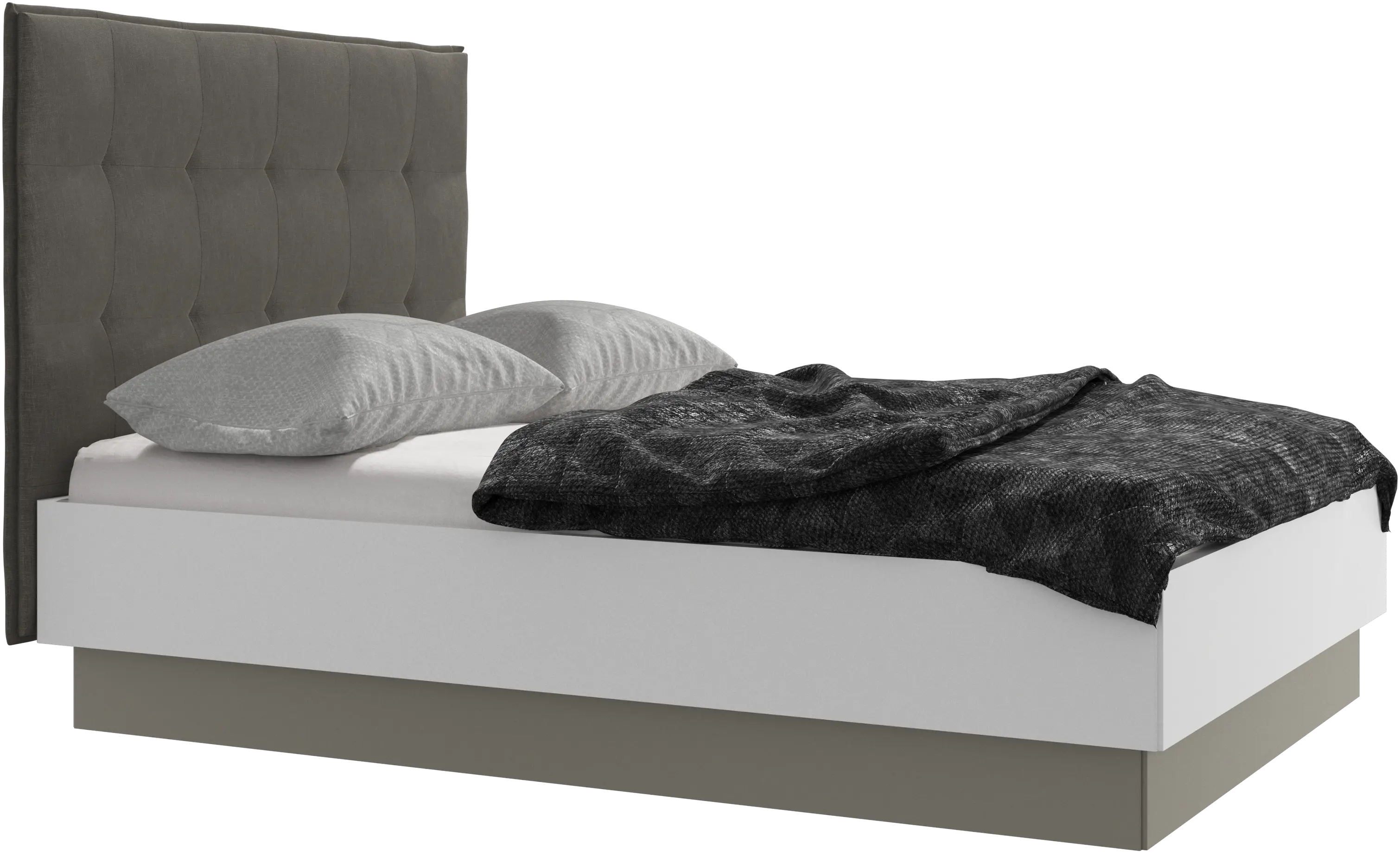Lugano storage bed with lift-up frame and slats, excl. mattress