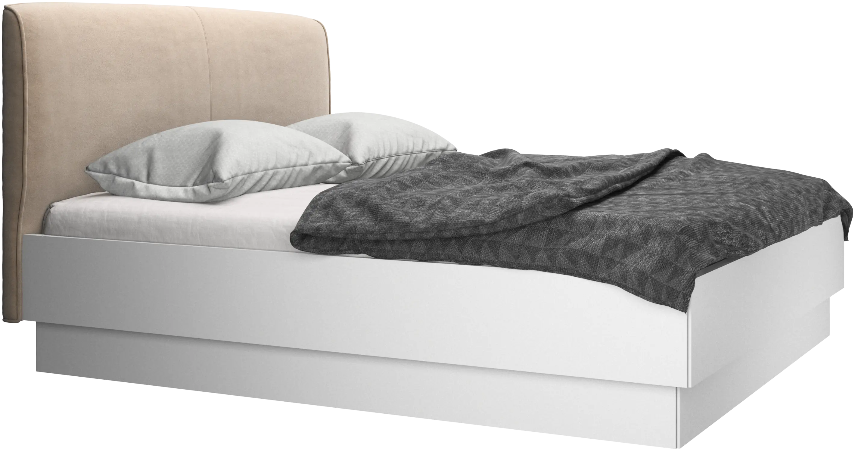 Houston, gepolstertes bett mit stauraum