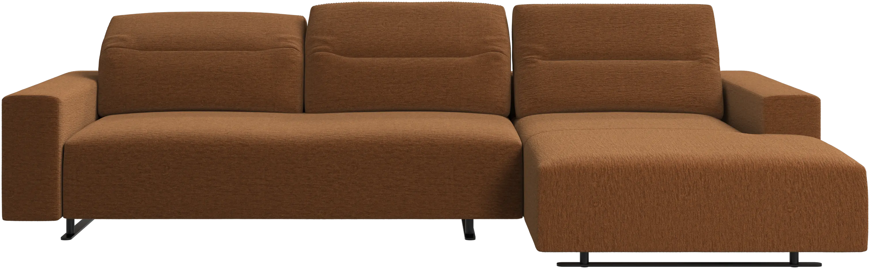Hampton sofa with adjustable back, resting unit and storage both sides