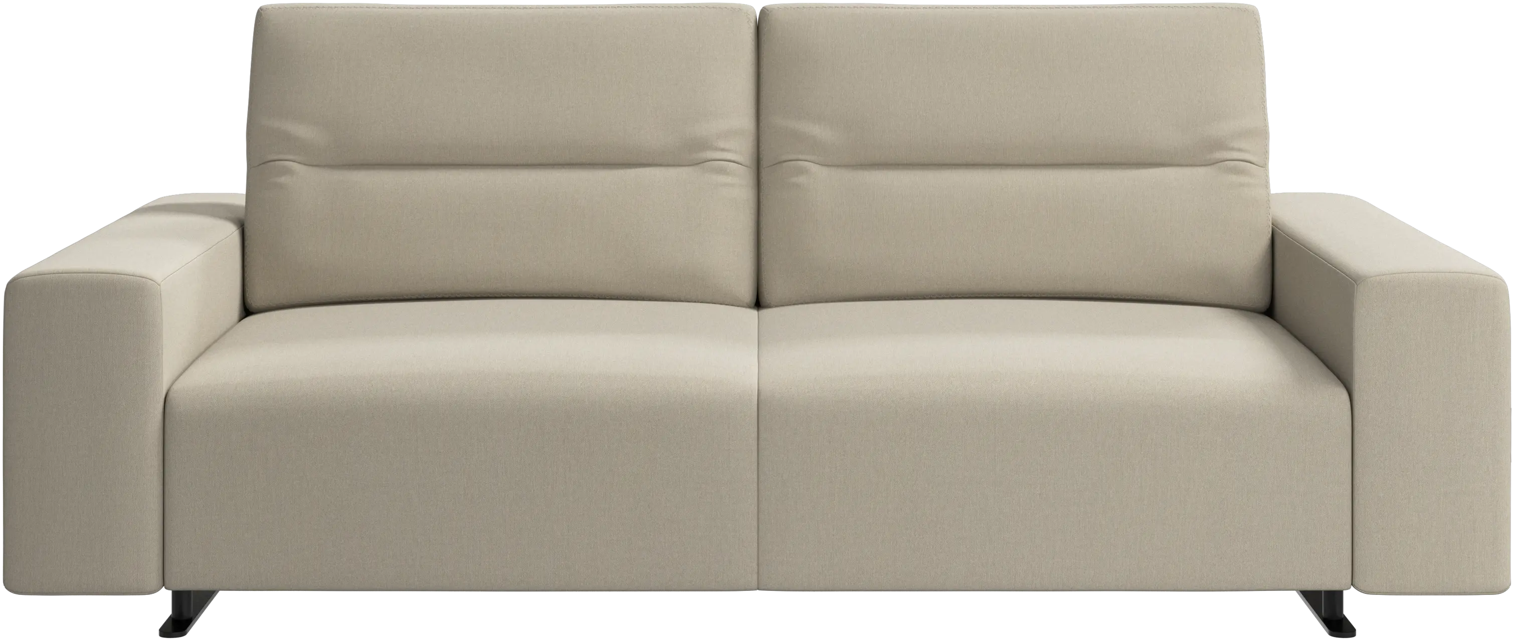 Hampton sofa with adjustable back and storage on the left side