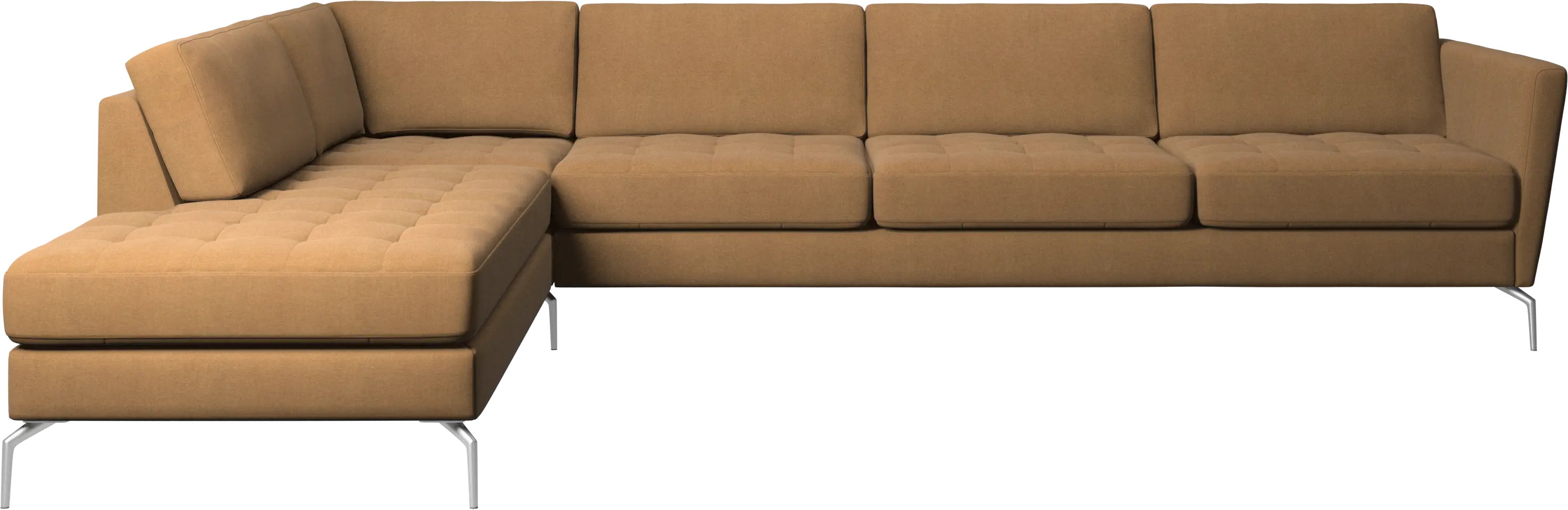 Osaka corner sofa with lounging unit, tufted seat