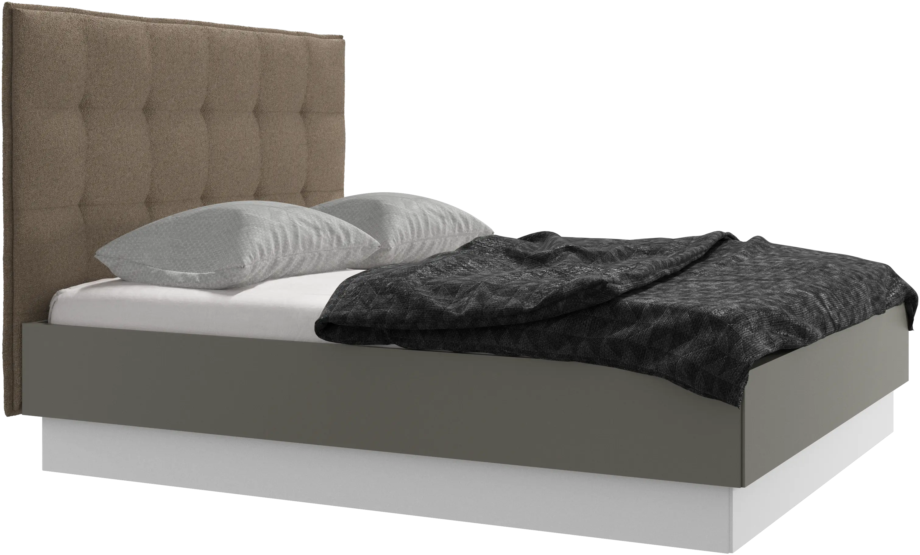 Lugano storage bed with lift-up frame and slats, excl. mattress