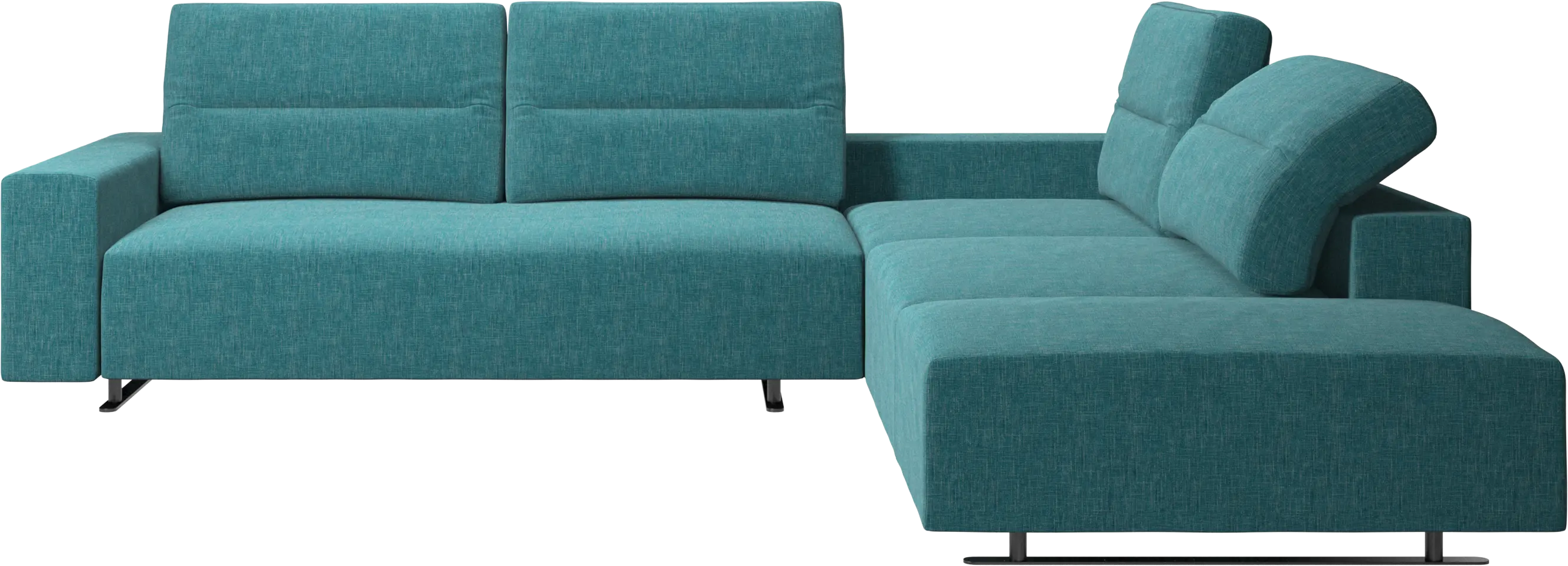 Hampton corner sofa with adjustable back and lounging unit