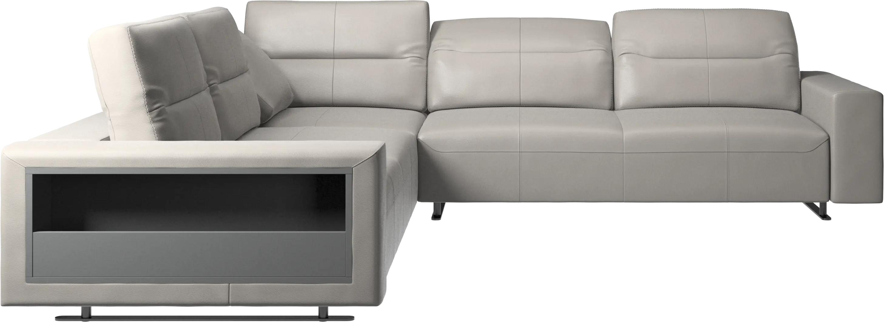 Hampton corner sofa with adjustable back and storage