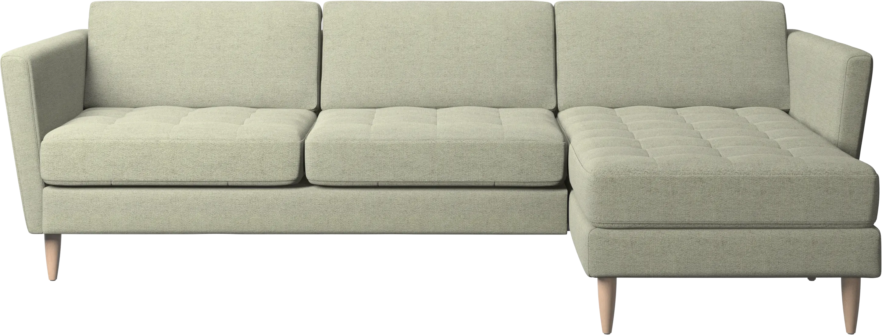 Osaka sofa with resting unit, tufted seat