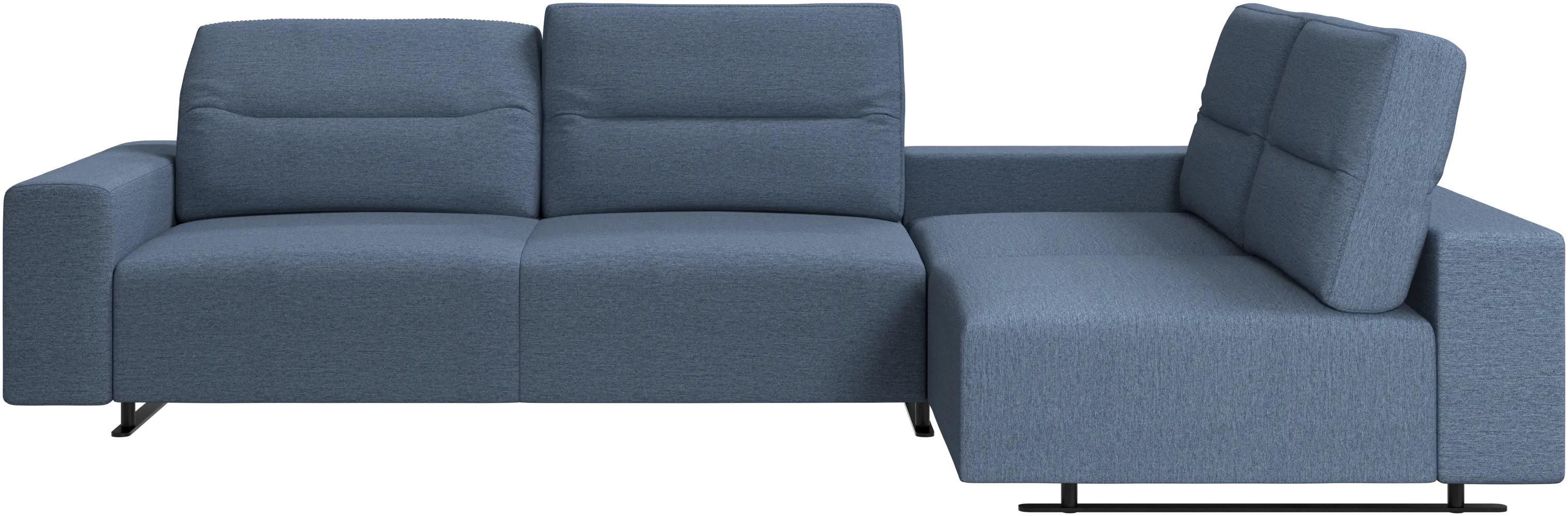 Hampton corner sofa with adjustable back and storage on left side