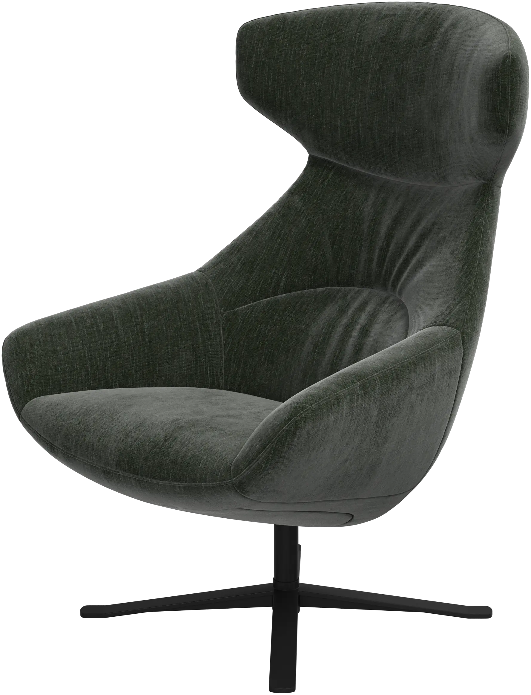 Porto chair with reclining back function and swivel base