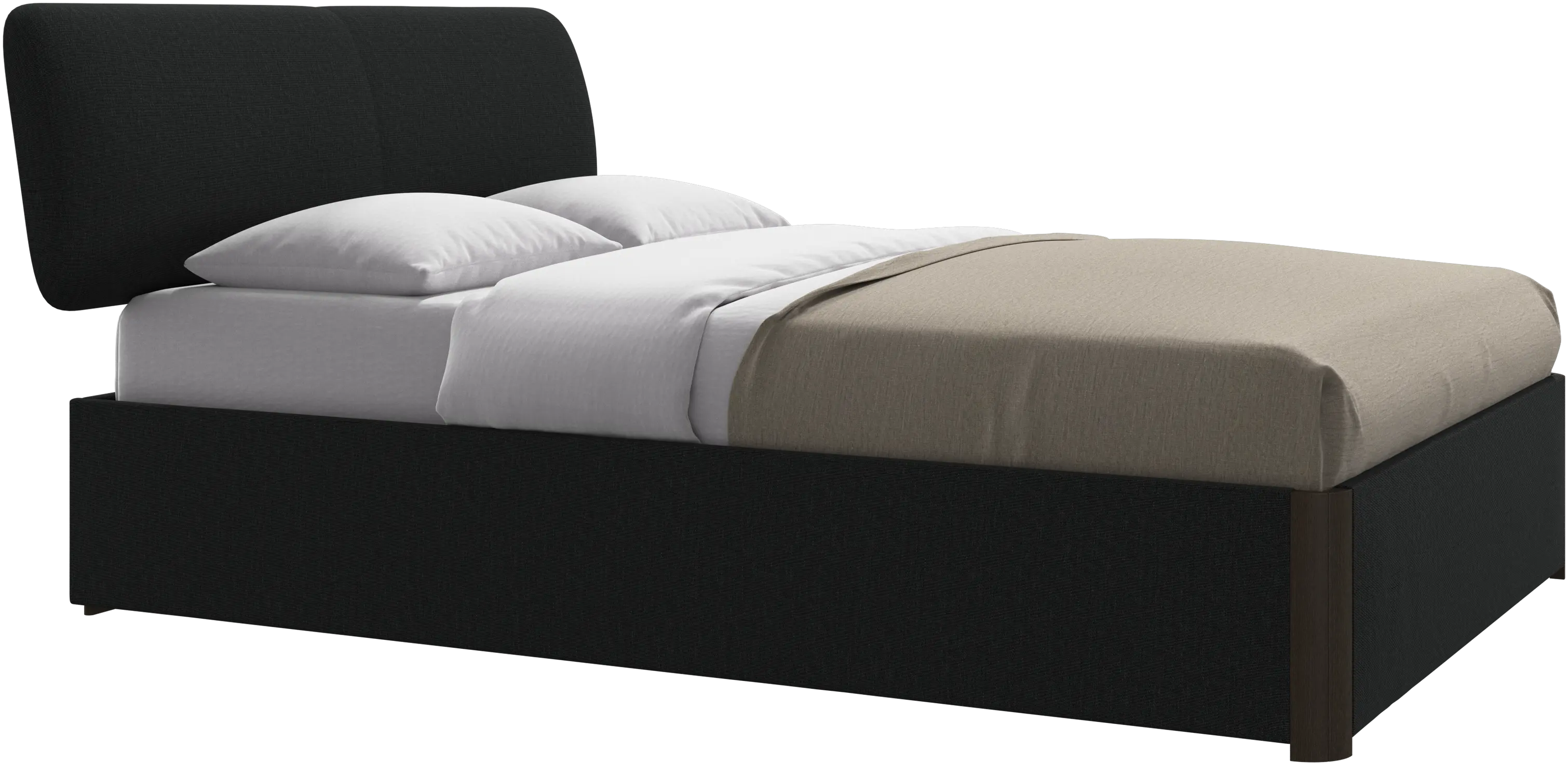 Element cama, cabeceira montada na cama, com ripas, excl. colchão