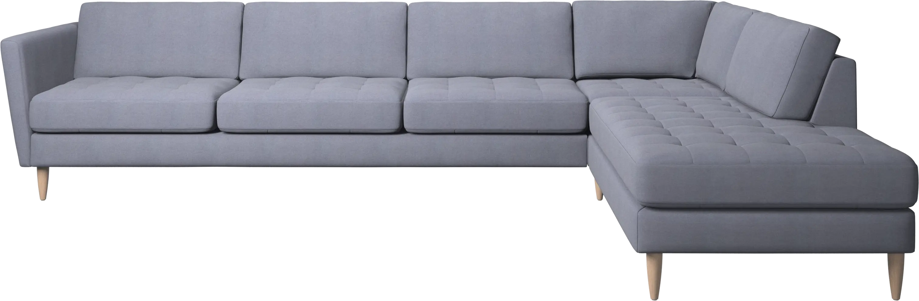 Osaka corner sofa with lounging unit, tufted seat