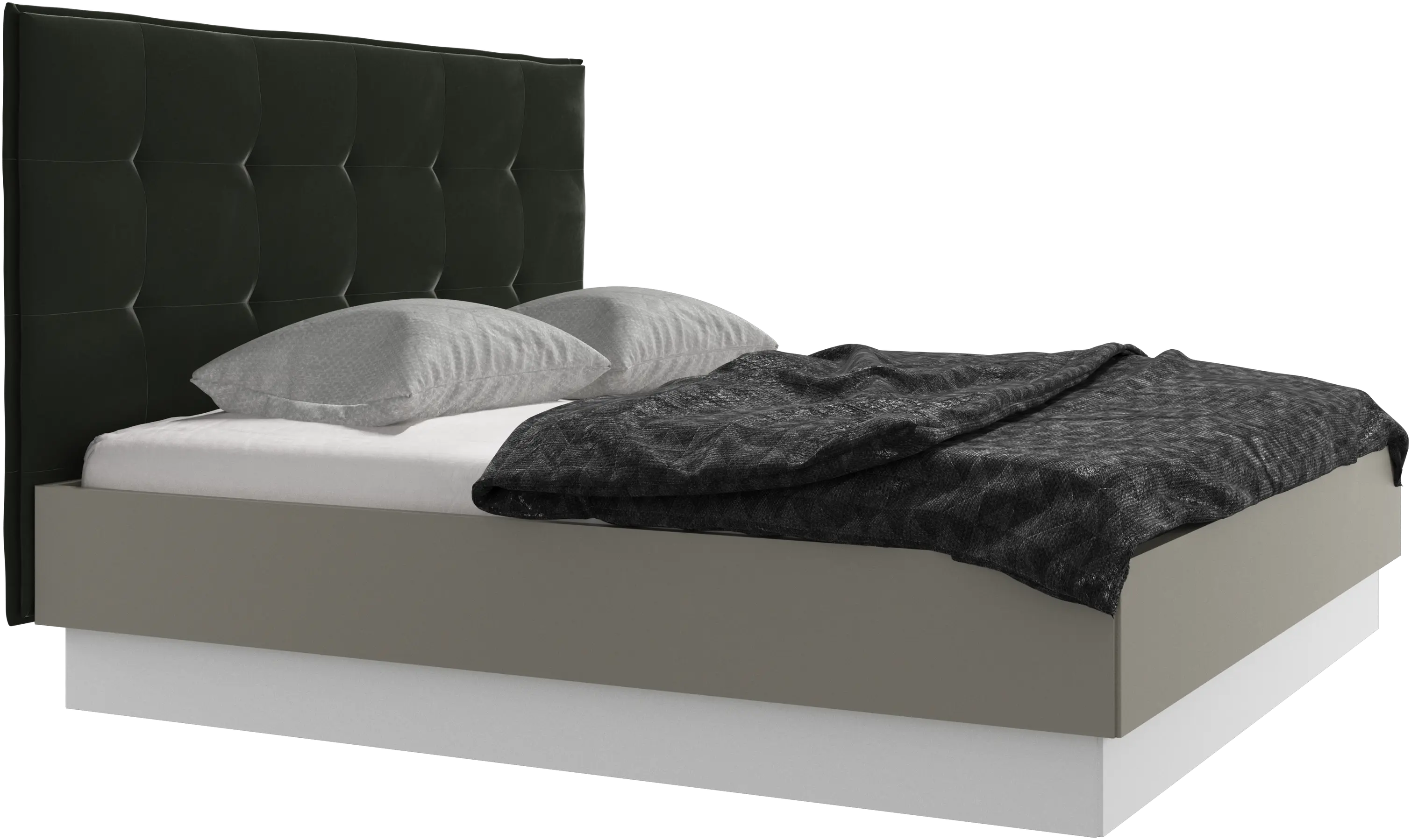Lugano storage bed with lift-up frame and slats, excl. mattress