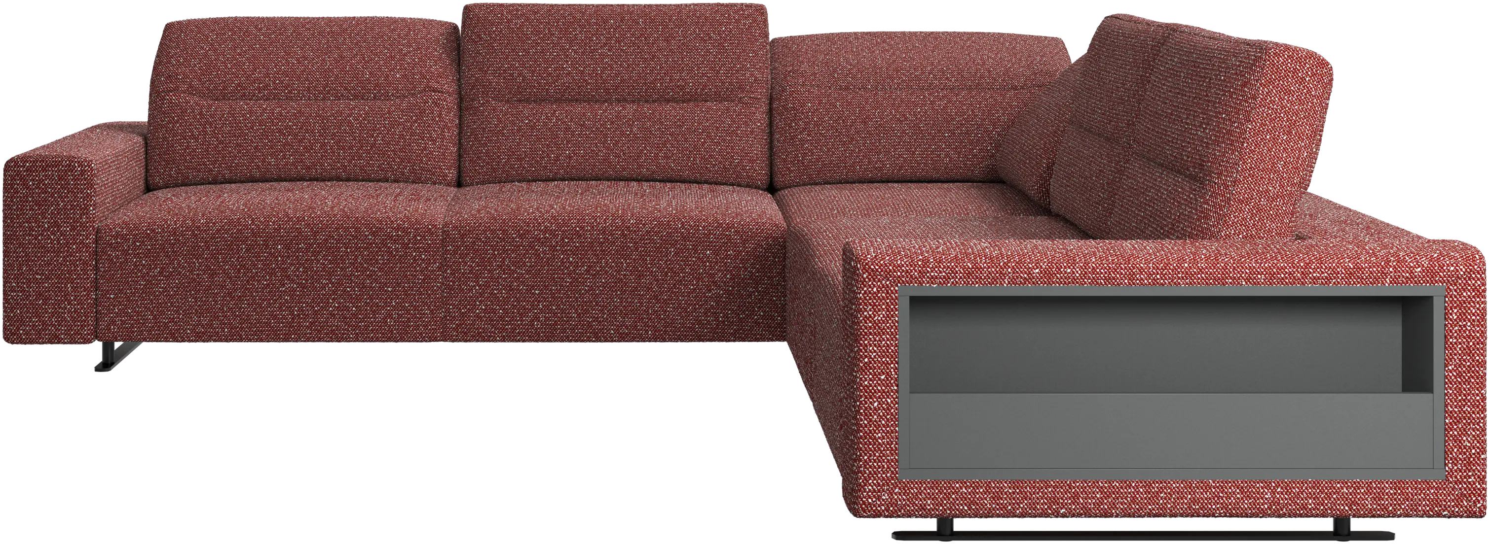 Hampton corner sofa with adjustable back and storage