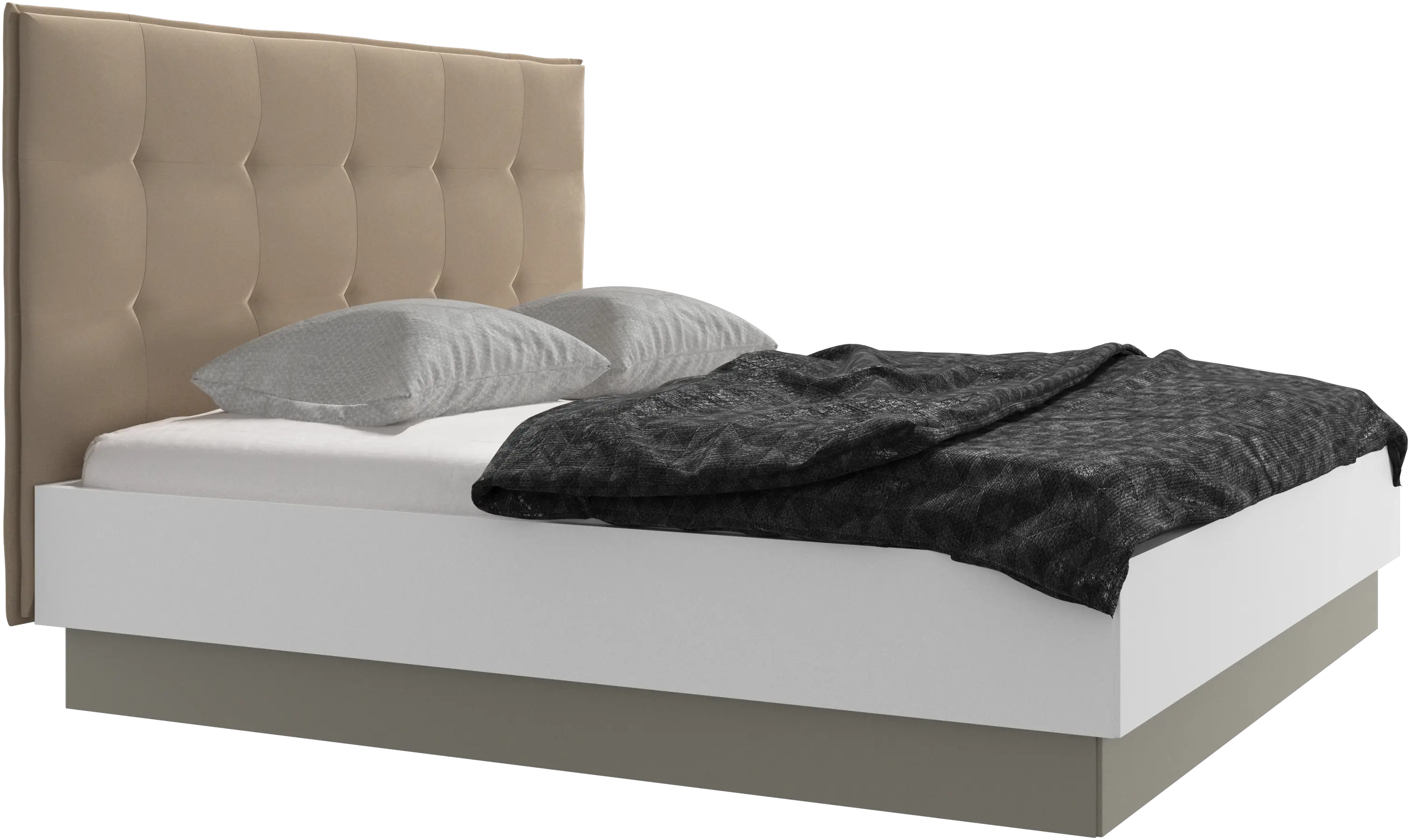 Lugano storage bed with lift-up frame and slats, excl. mattress